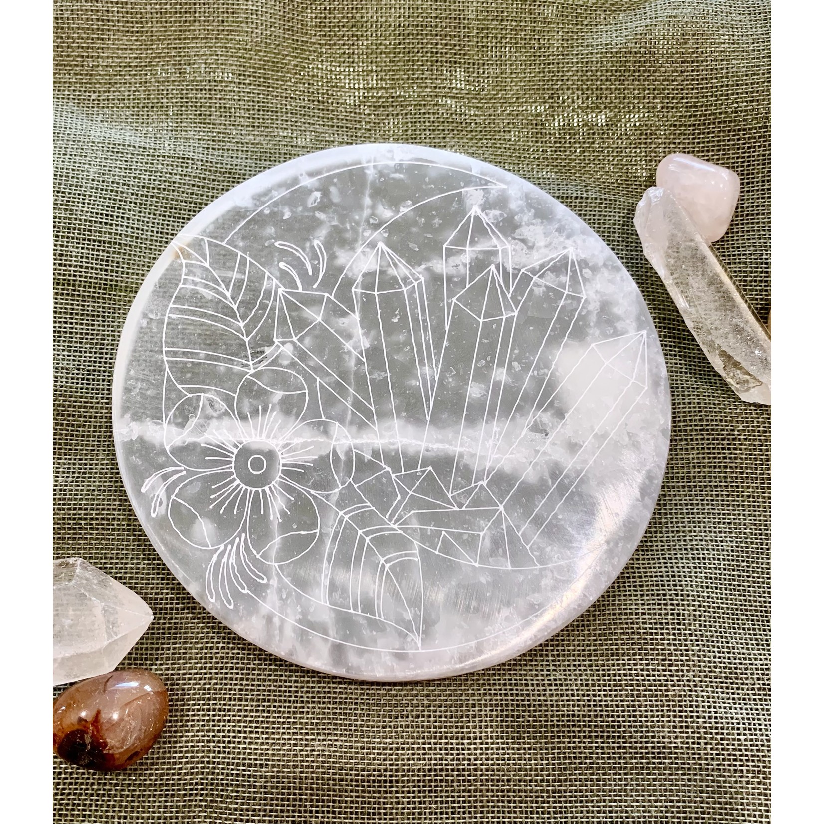 Selenite Disk - 6" rd