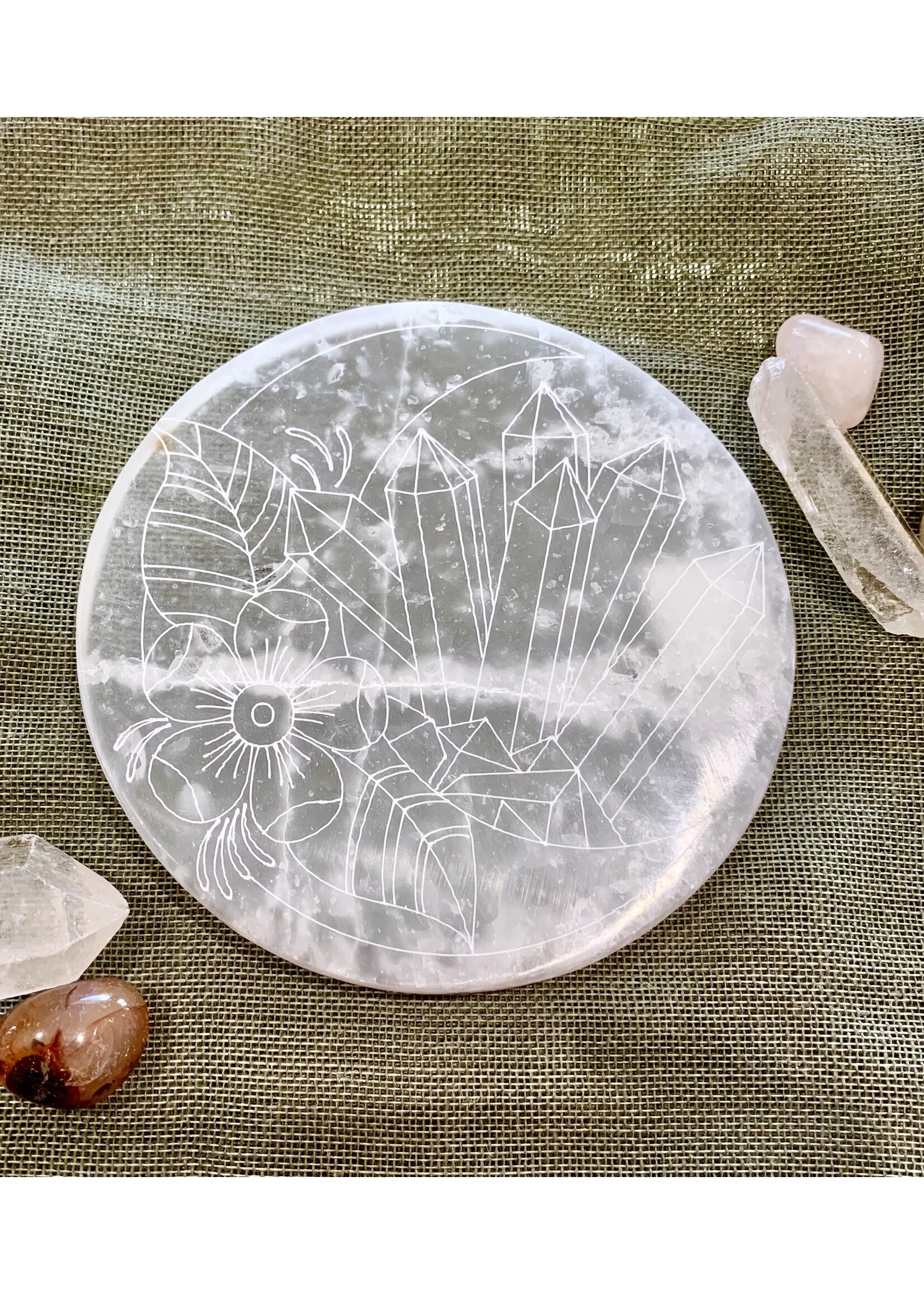 Selenite Disk - 6" rd