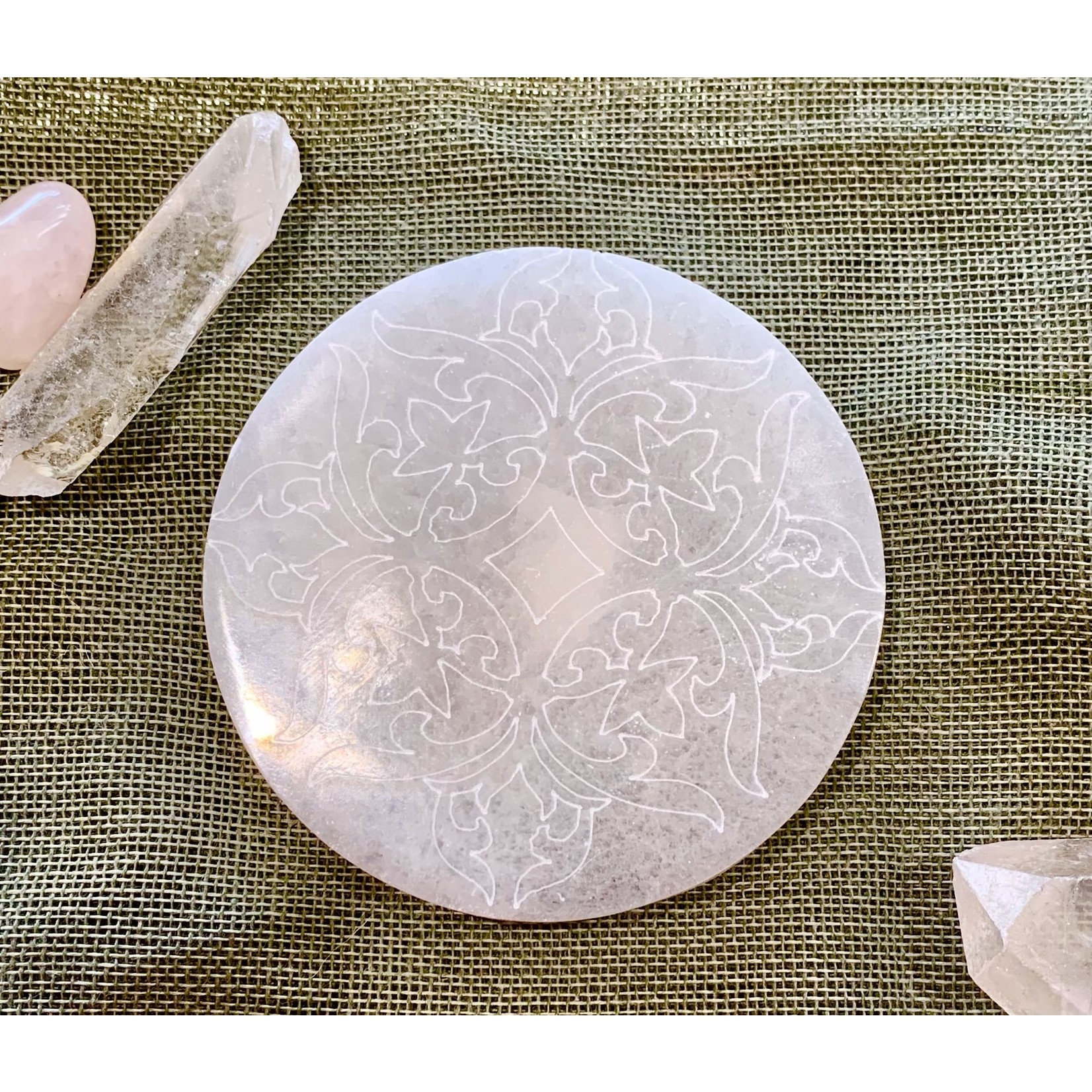 Selenite Disk - 4" rd