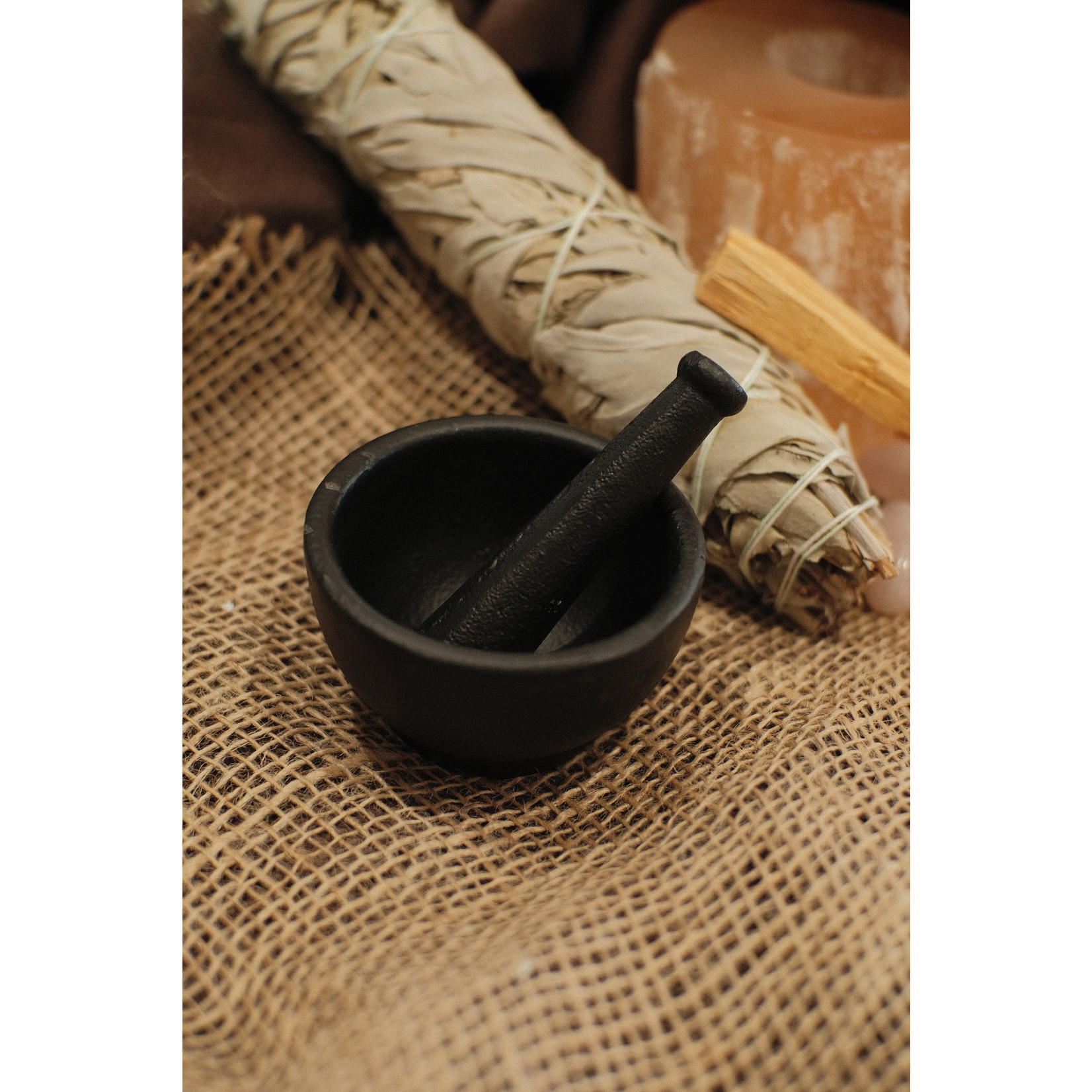 Cast Iron Cauldron - Mortar and Pestle - Small