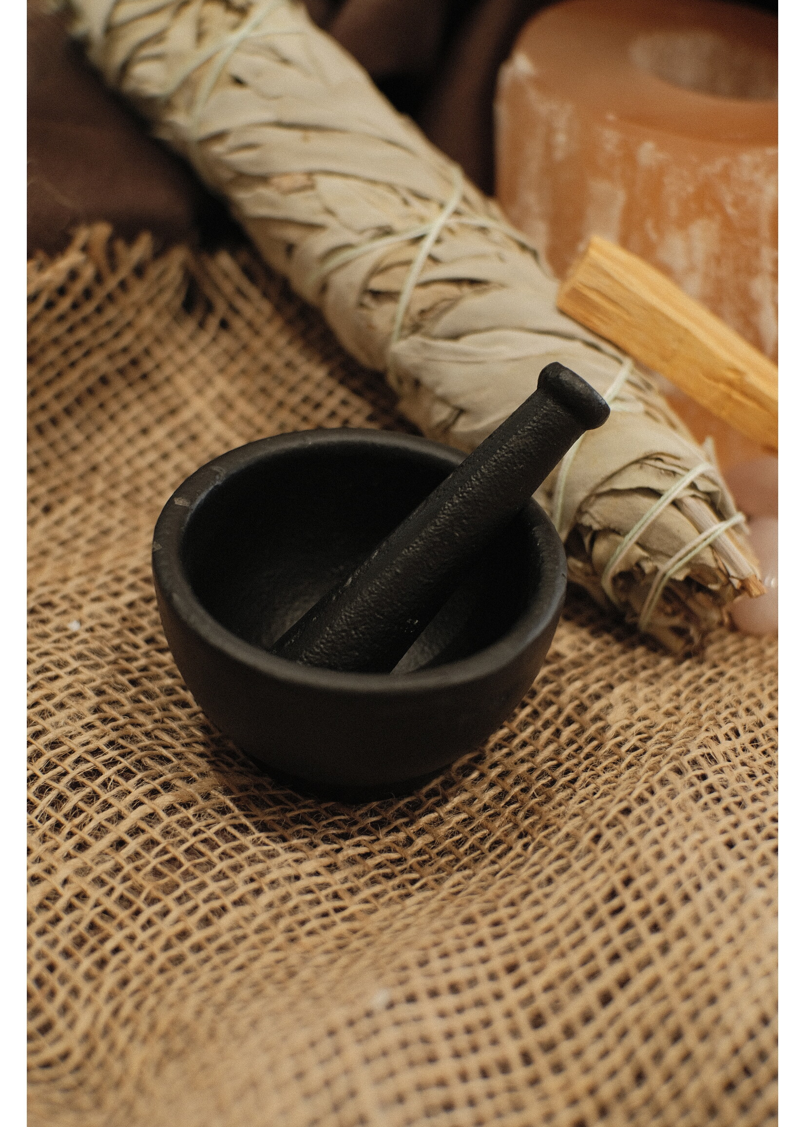 Cast Iron Cauldron - Mortar and Pestle - Small