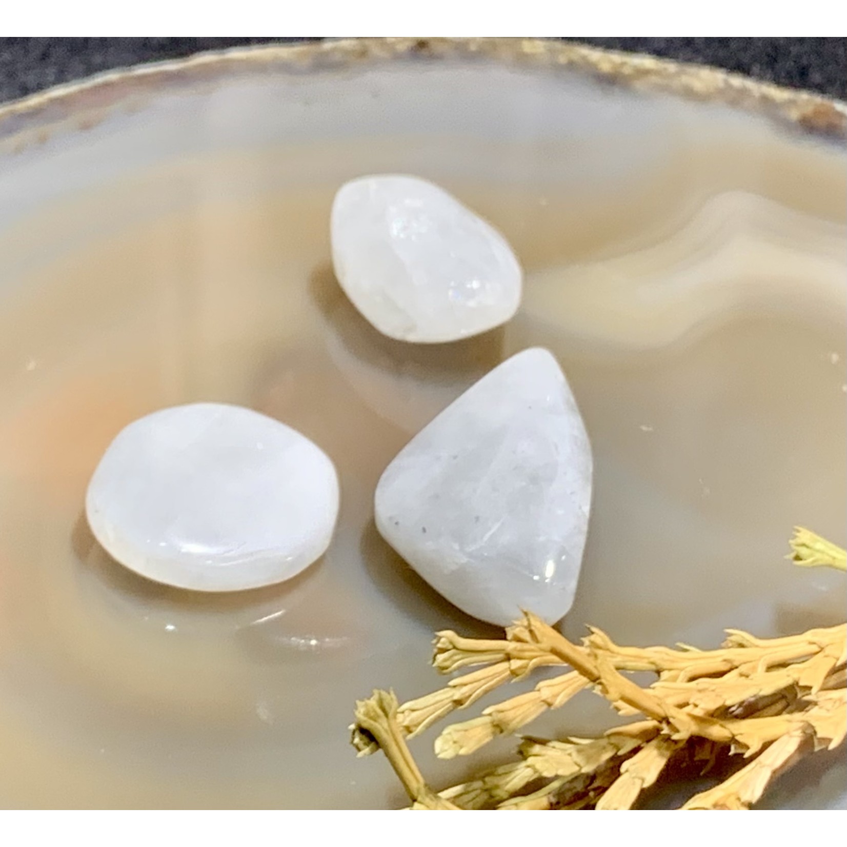 Moonstone - tumbled rainbow