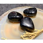 Obsidian - tumbled piece black