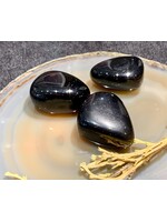 Obsidian - tumbled piece black