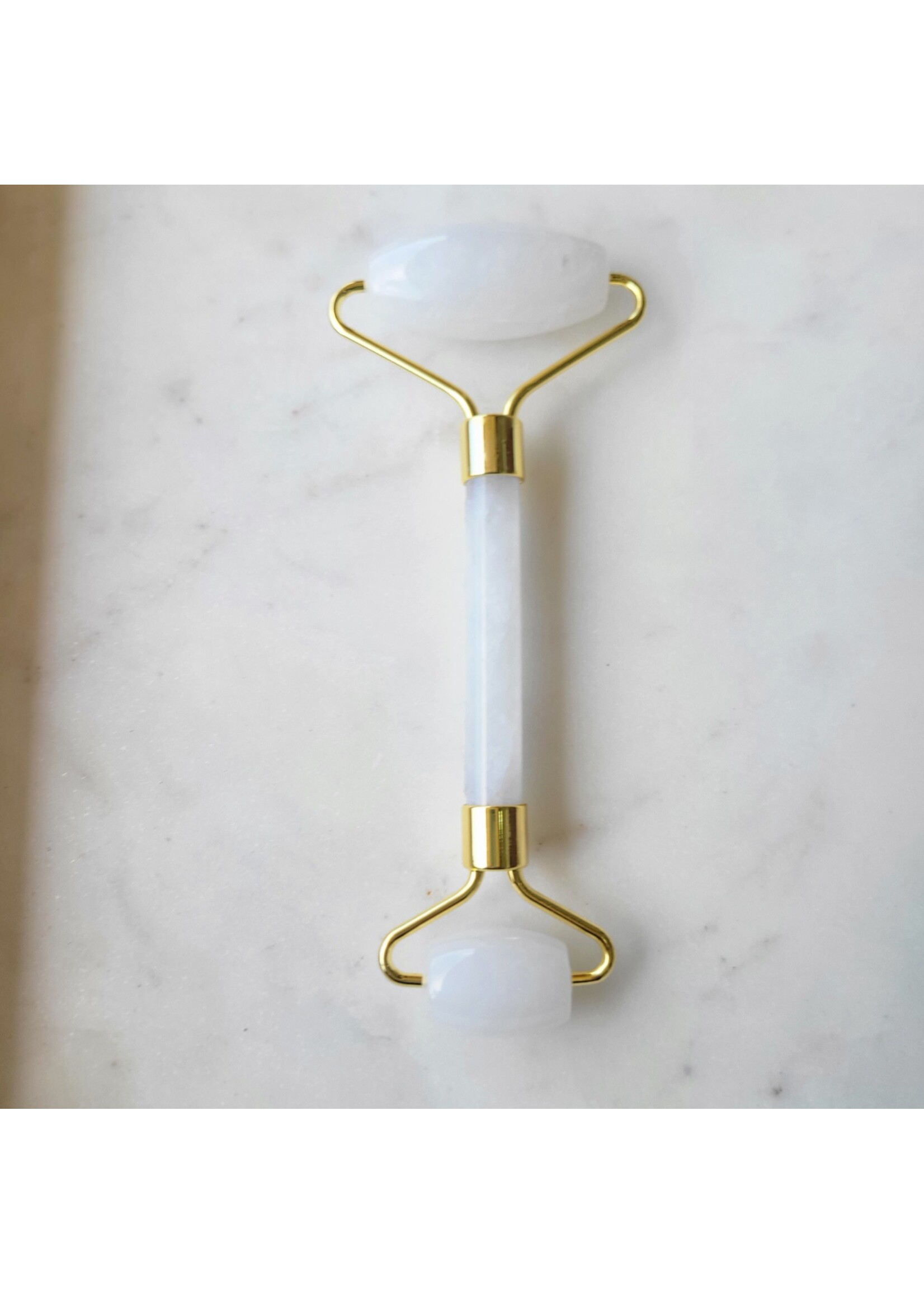 Facial Roller - Jade (White)