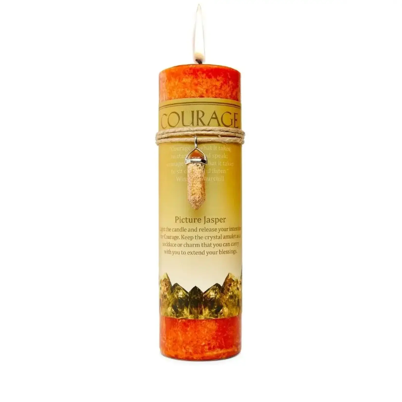 Earths Elements Pillar Candles With Pendant