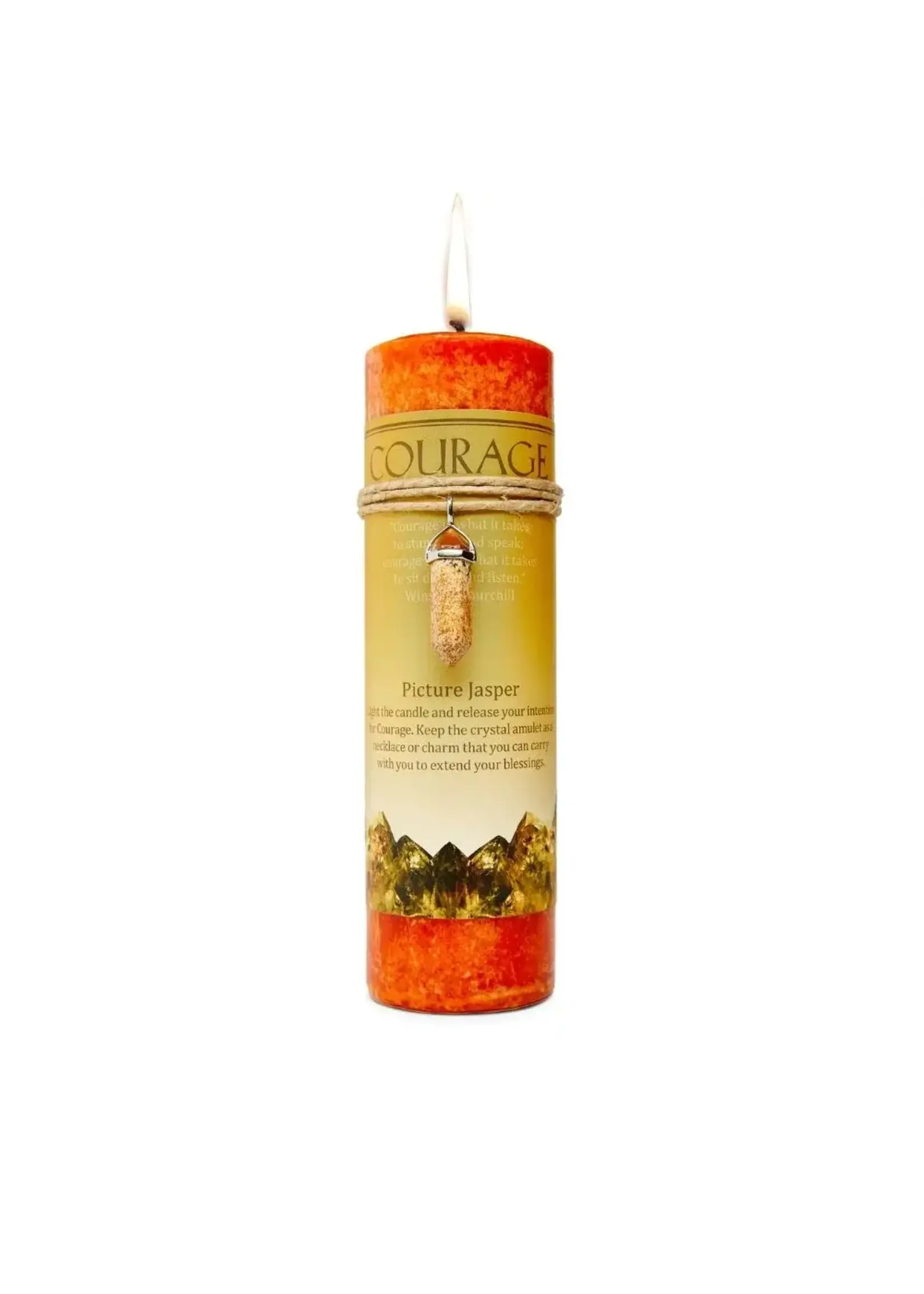 Earths Elements Pillar Candles With Pendant