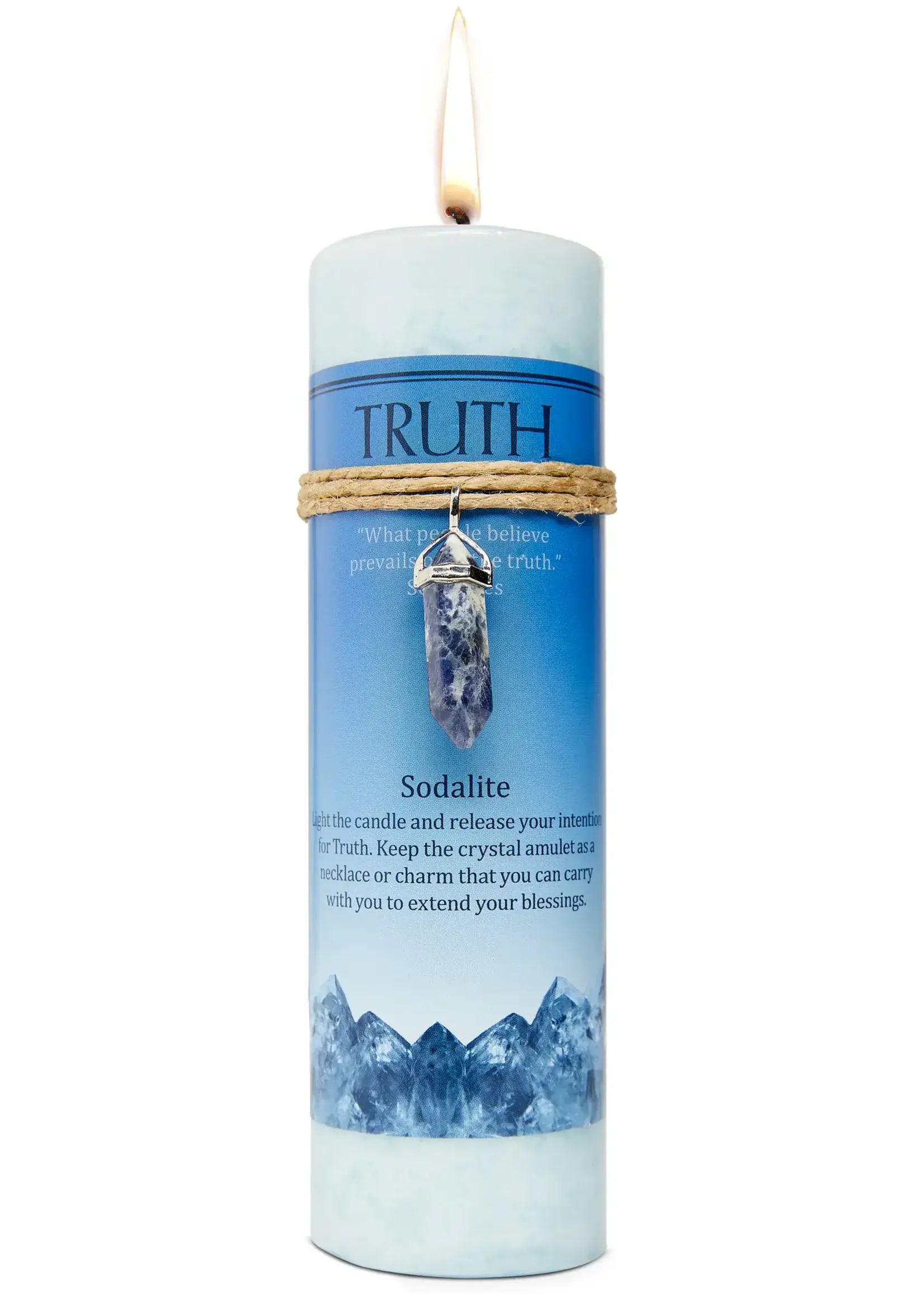 Earths Elements Pillar Candles With Pendant