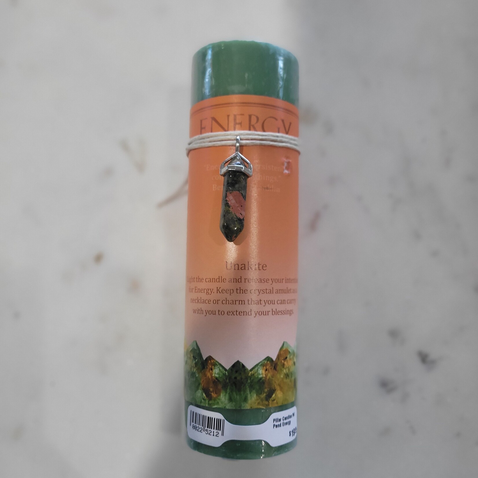 Earths Elements Pillar Candles With Pendant
