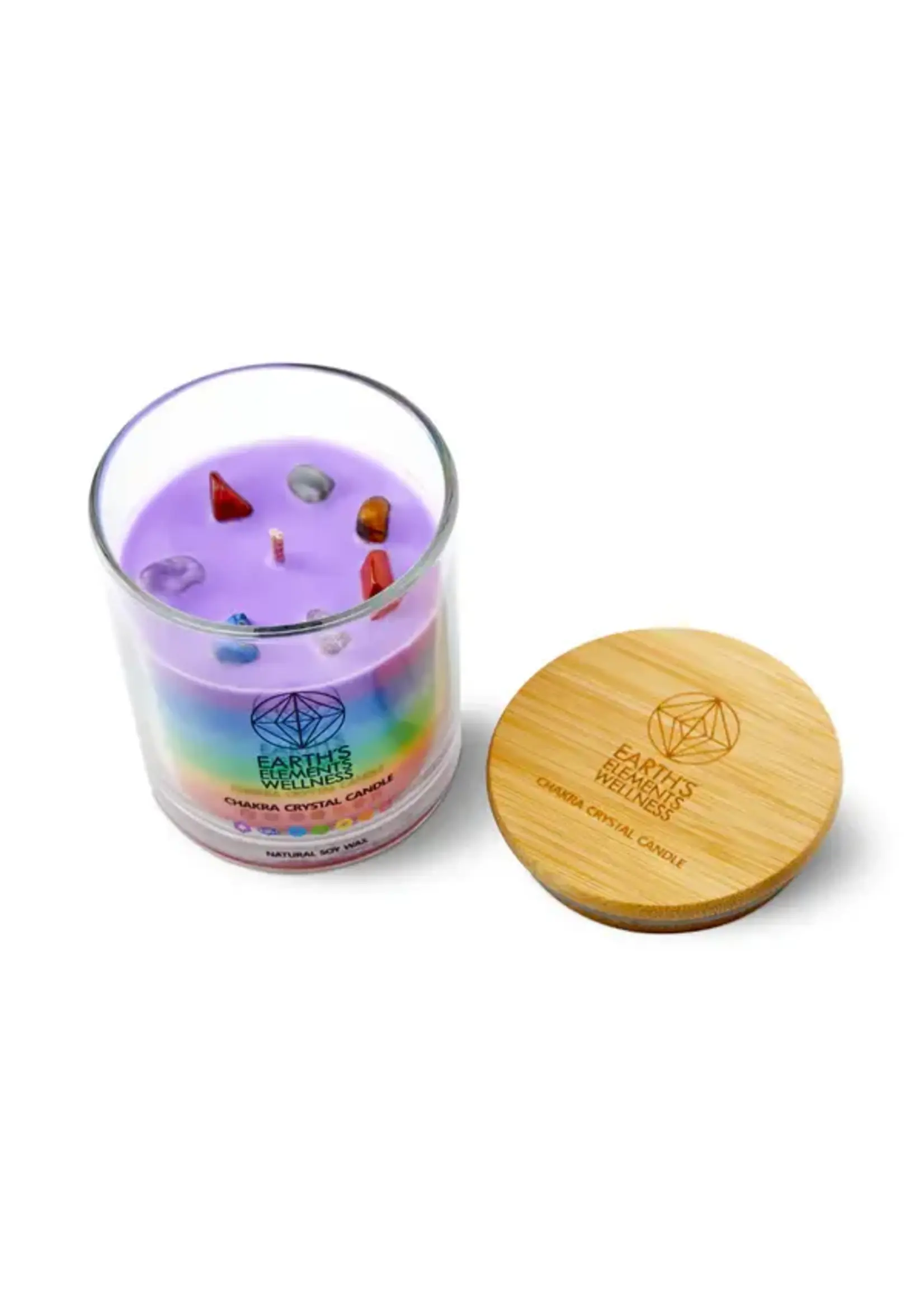 Earths Elements Crystal Candle Chakra