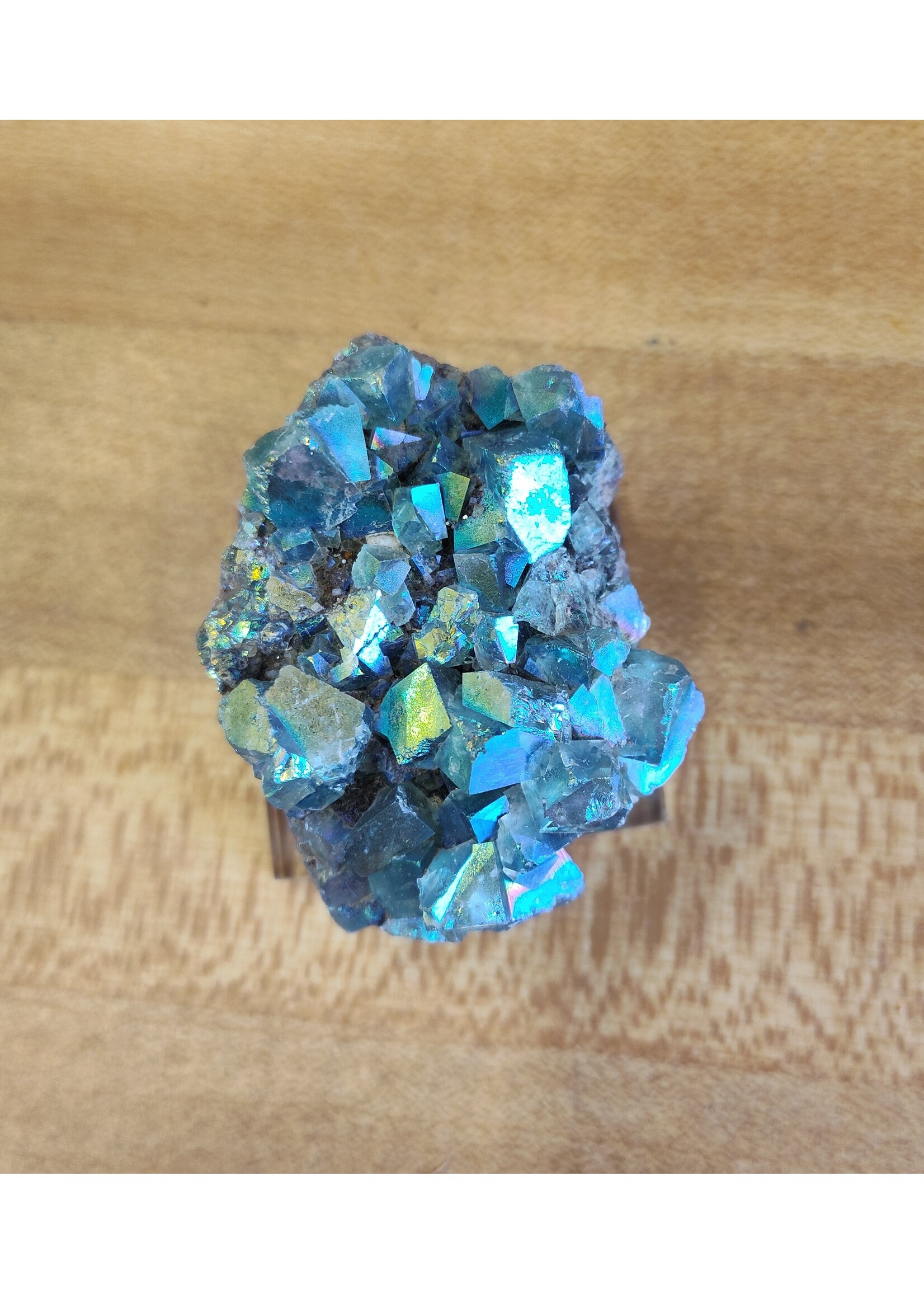 Flame Fluorite (Aura Coated)