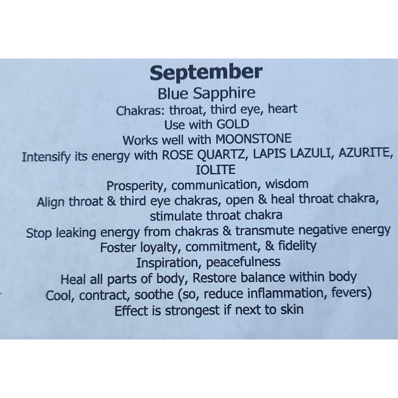 Month Stone Bags - September