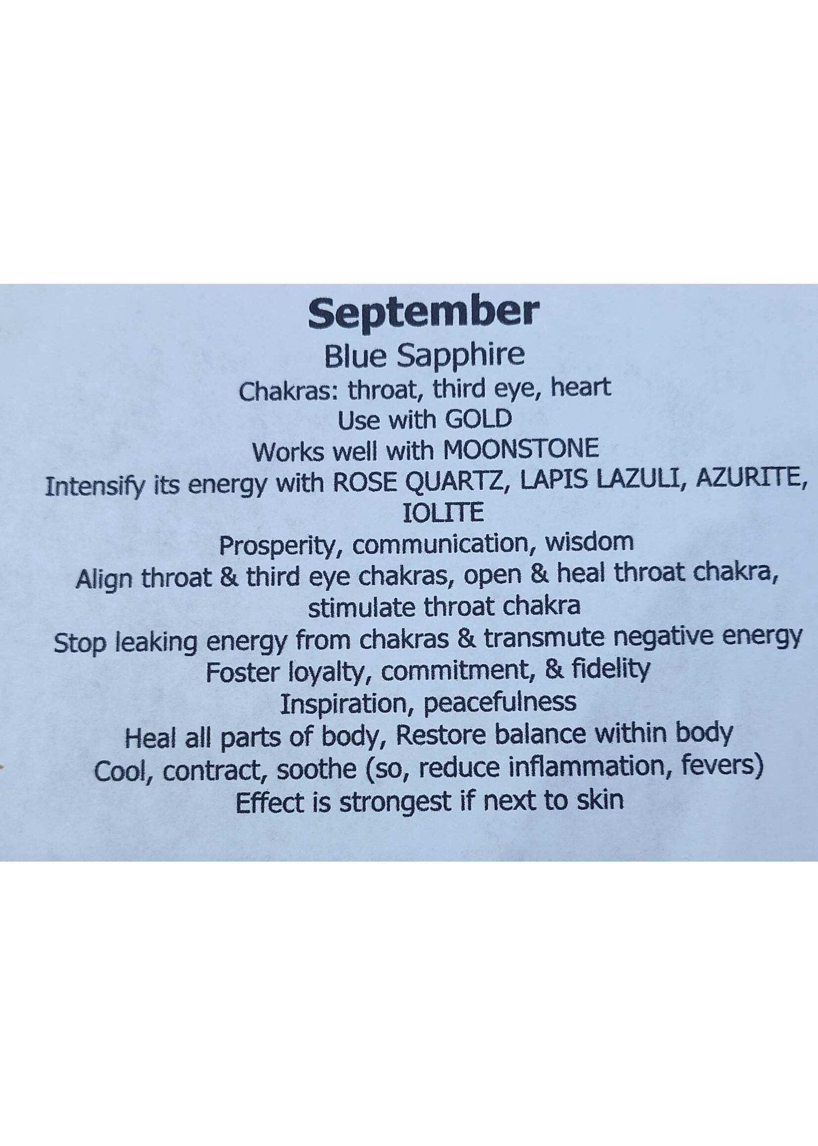 Month Stone Bags - September