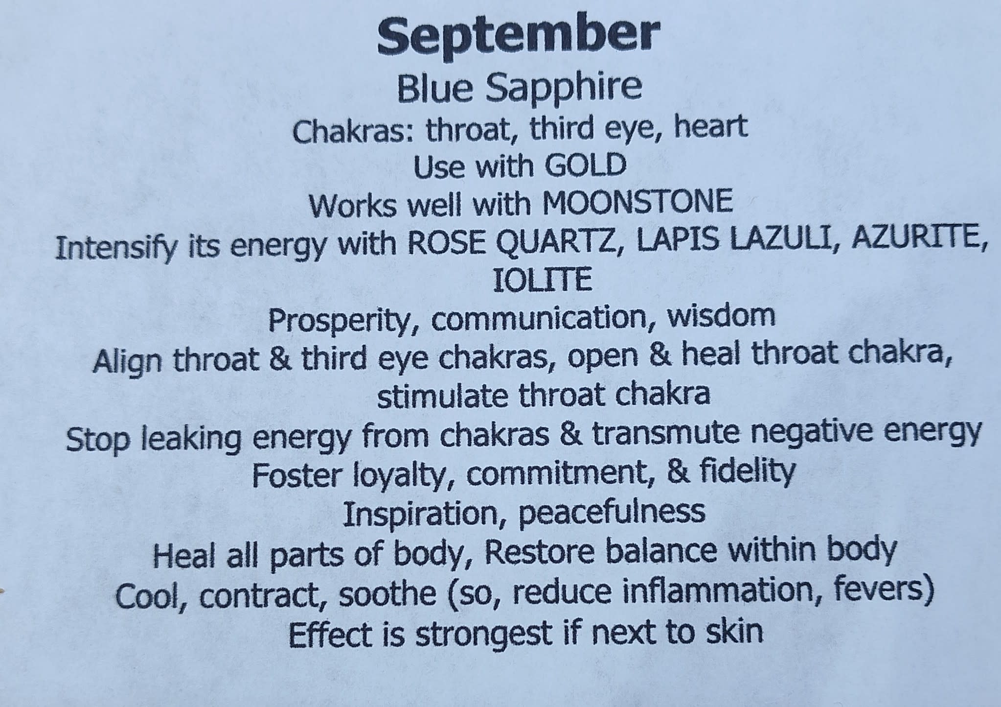 Month Stone Bags - September - Ruby City Gems