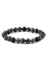 Snowflake Obsidian (8mm Bracelet)