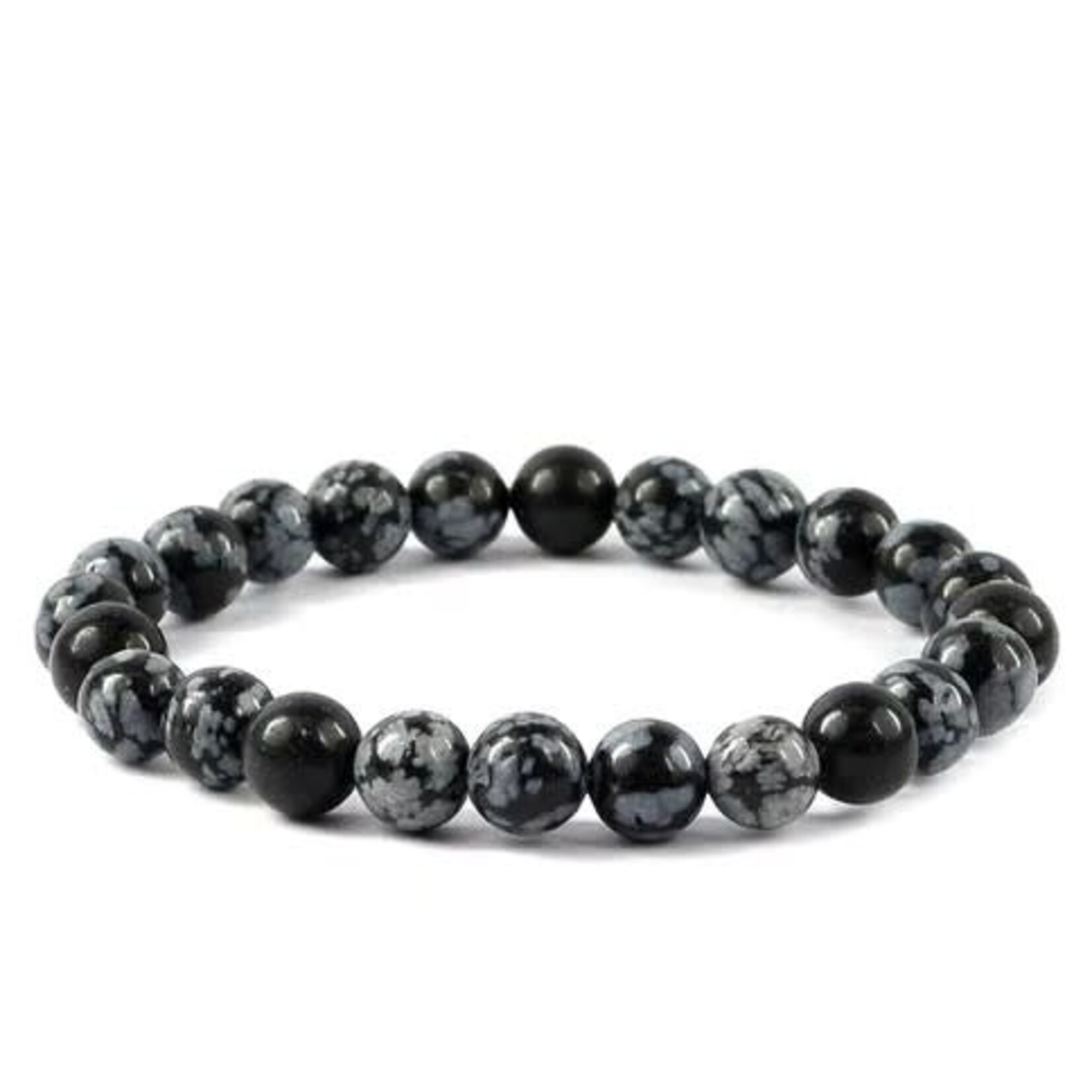 Snowflake Obsidian (8mm Bracelet)