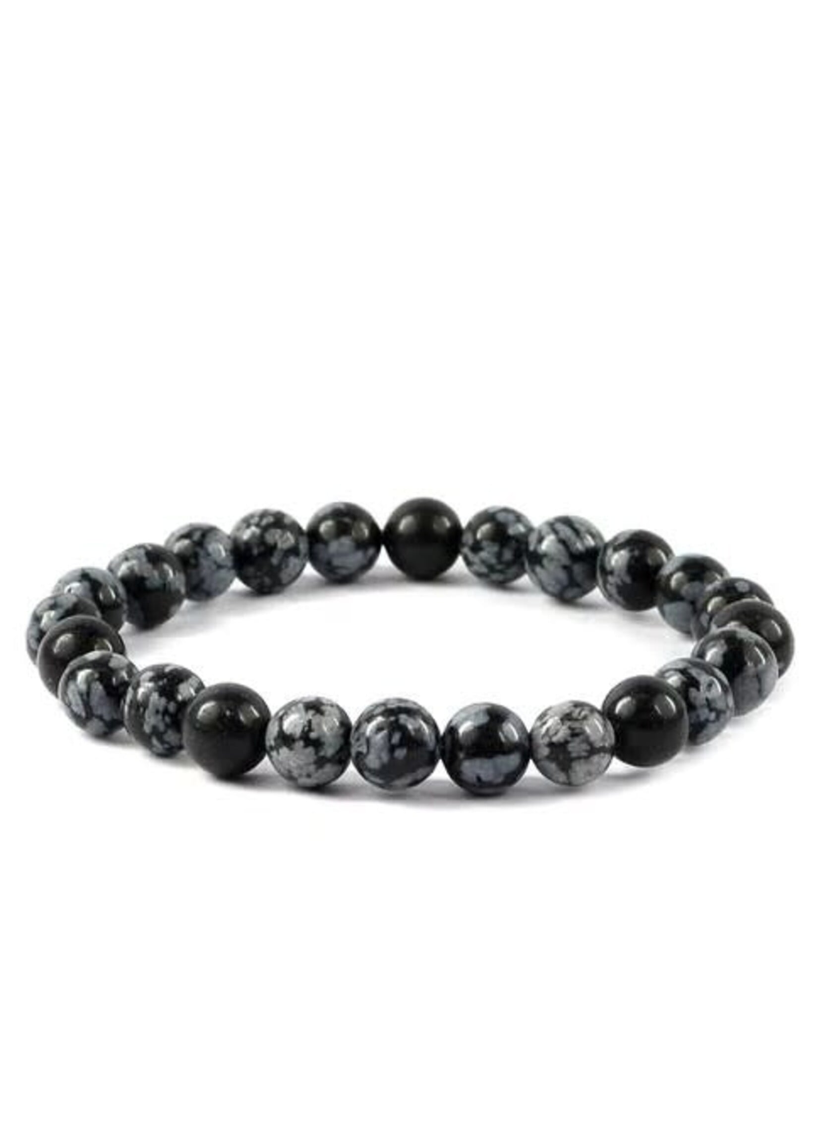 Snowflake Obsidian (8mm Bracelet)