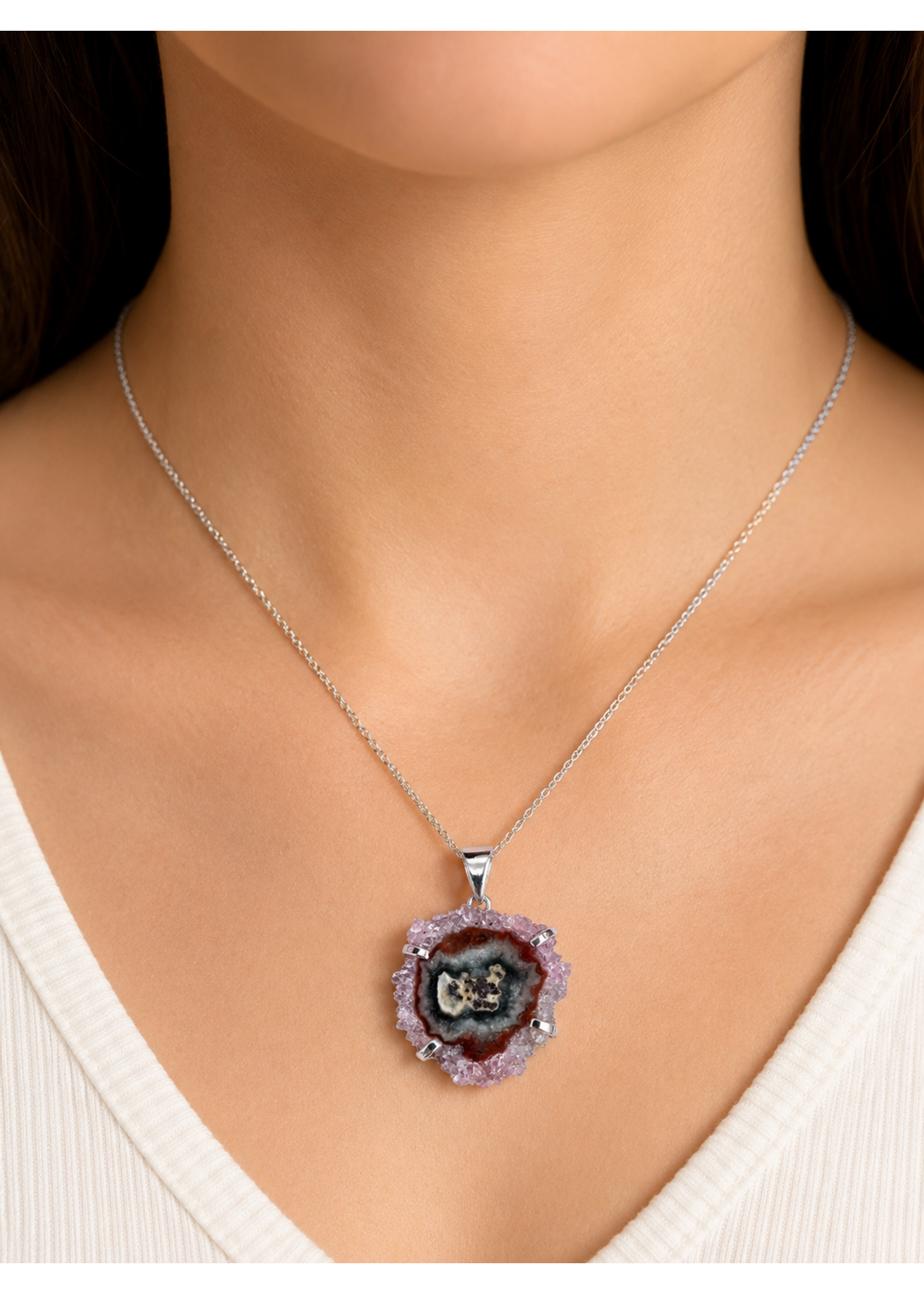 SS Amethyst Stalactite Pendant