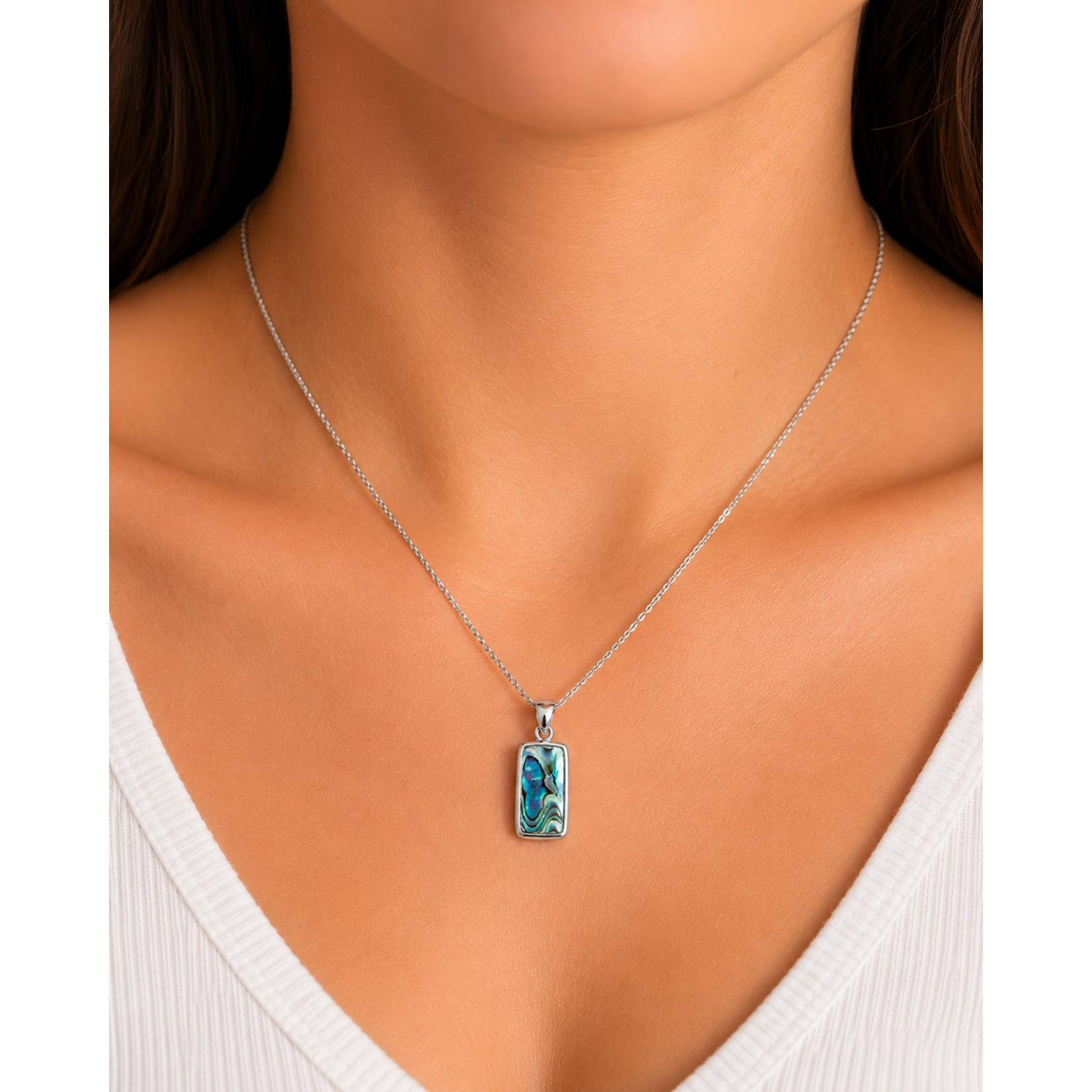 SS Abalone Pendant