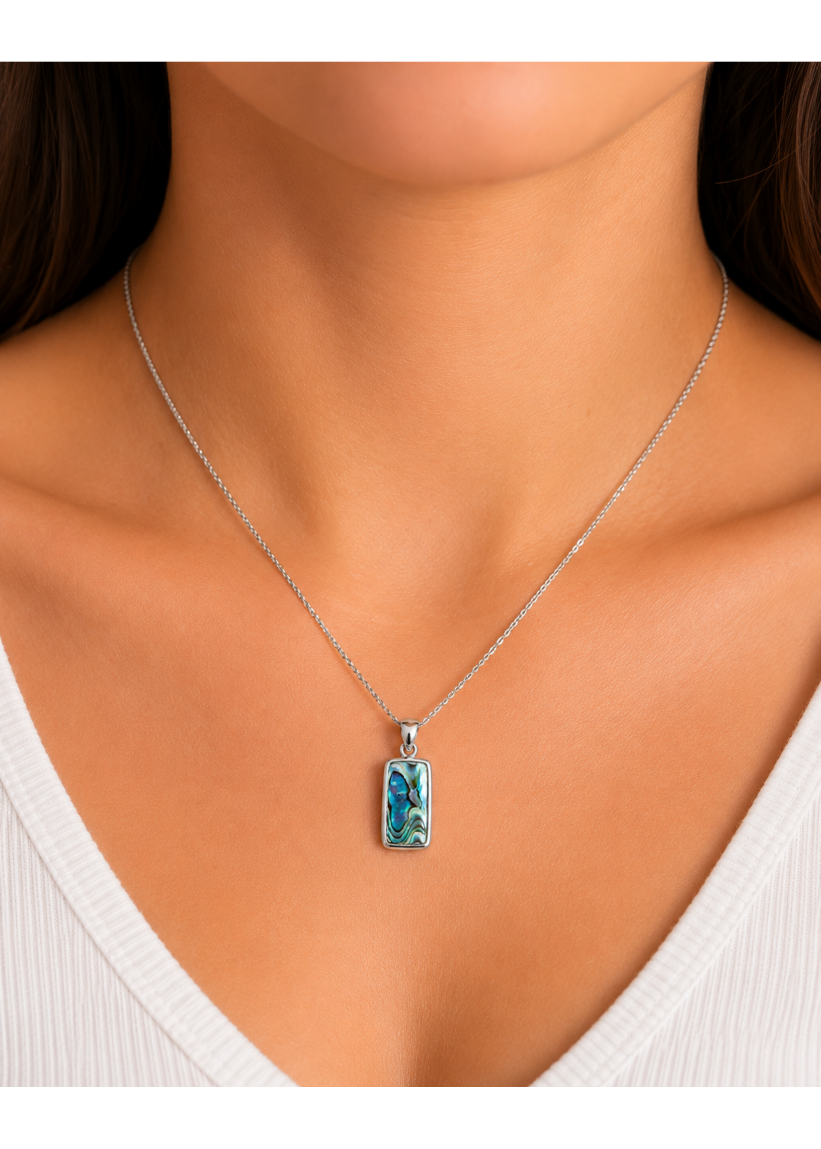 SS Abalone Pendant