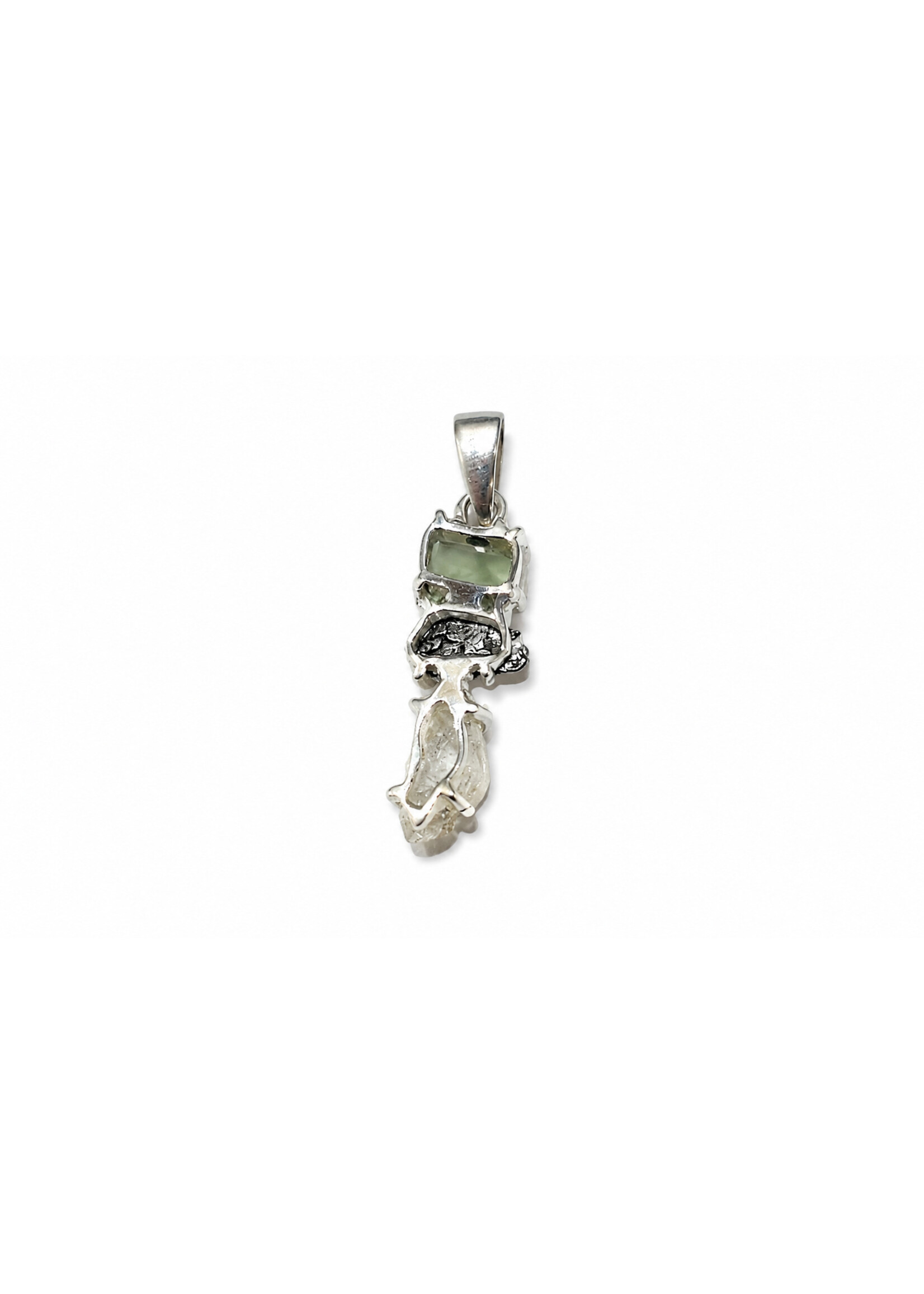 SS Moldavite, Pakimer Diamond, Meteorite Pendant