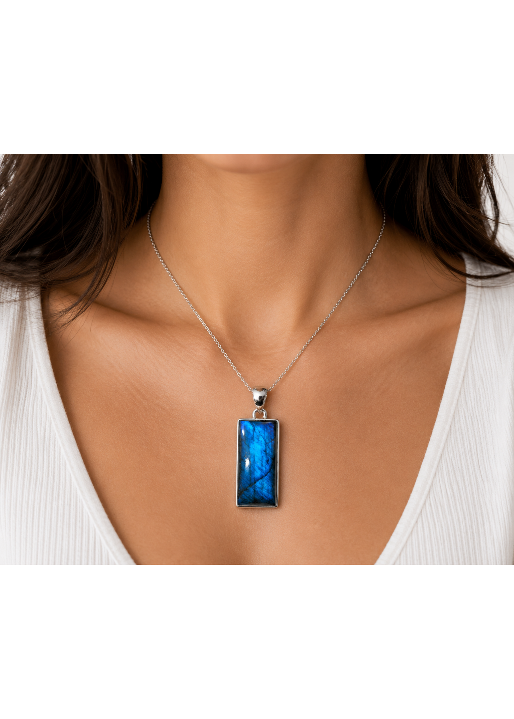 SS Labradorite Pendant