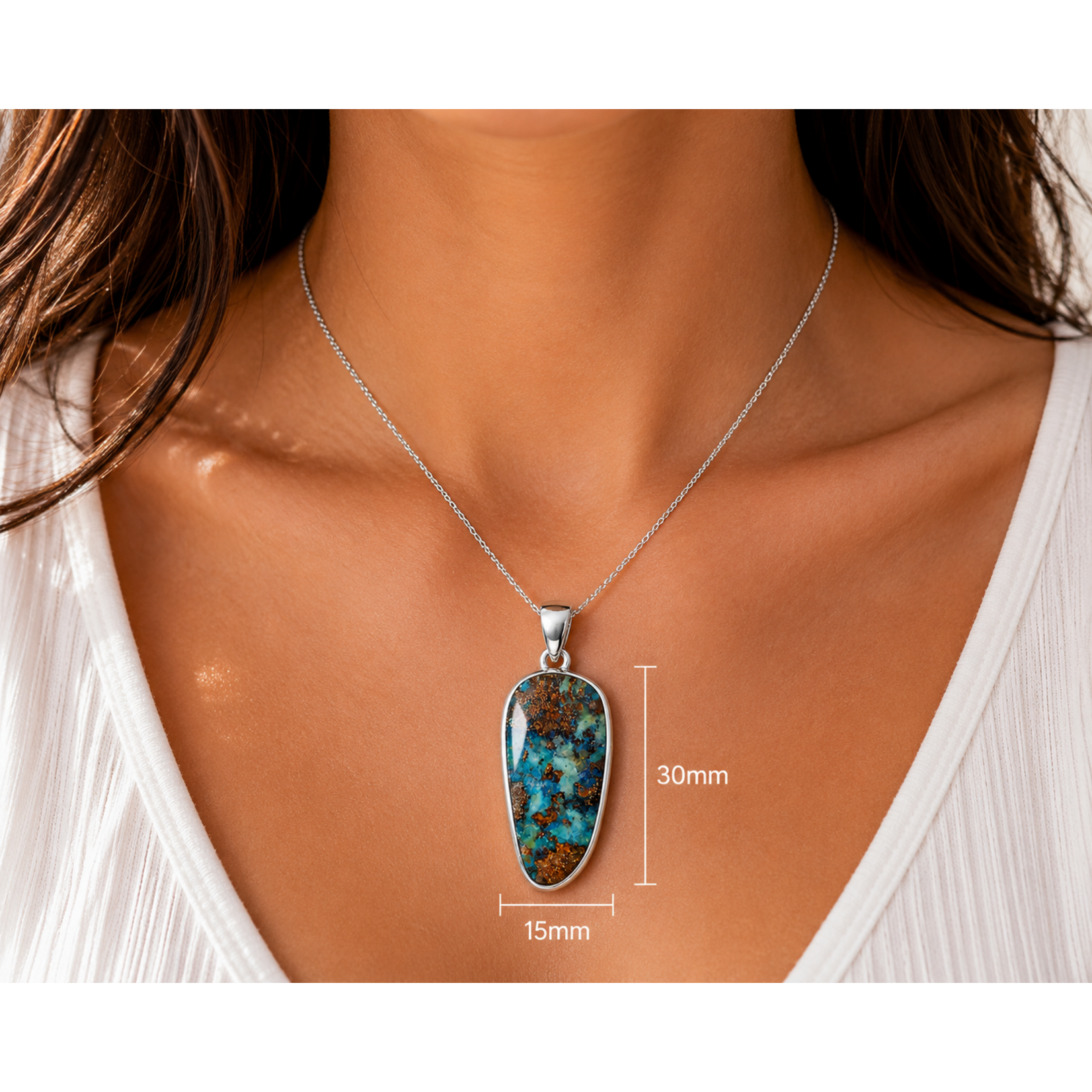 SS Boulder Opal Pendant