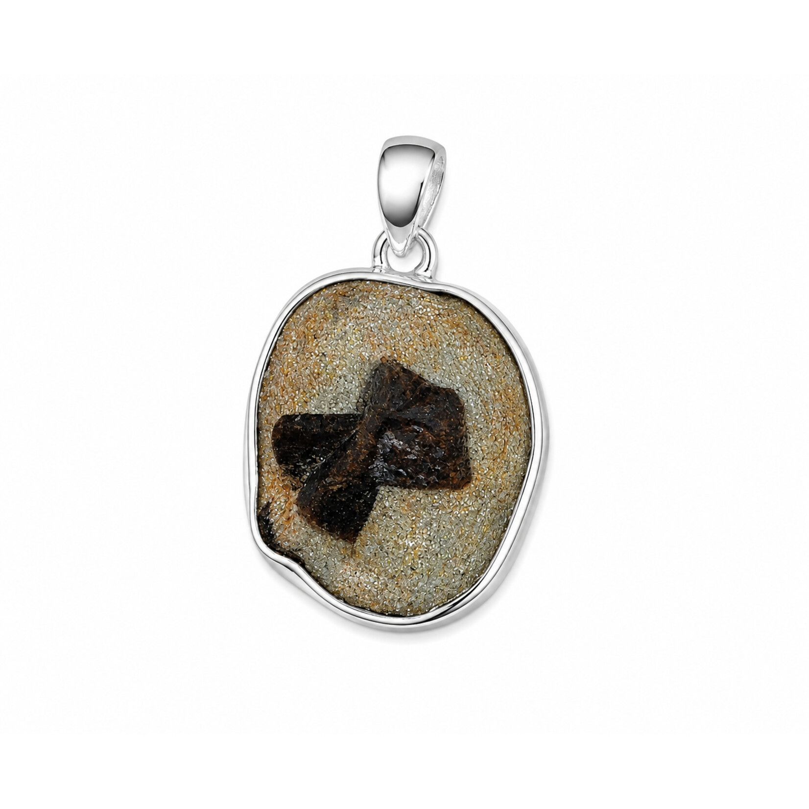 SS Staurolite Pendant