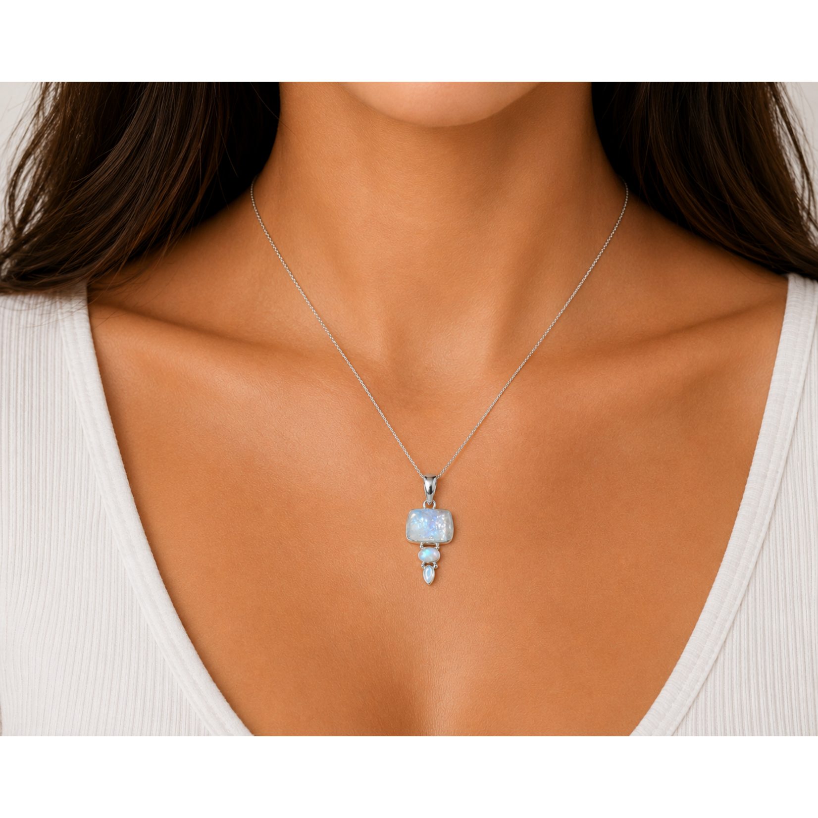 SS 3 - Stone Moonstone Pendant
