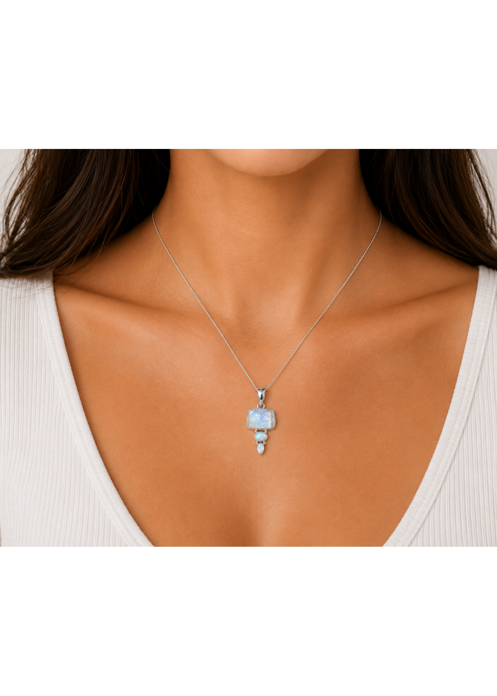 SS 3 - Stone Moonstone Pendant