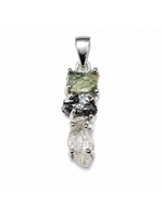 SS Moldavite, Pakimer Diamond, Meteorite Pendant