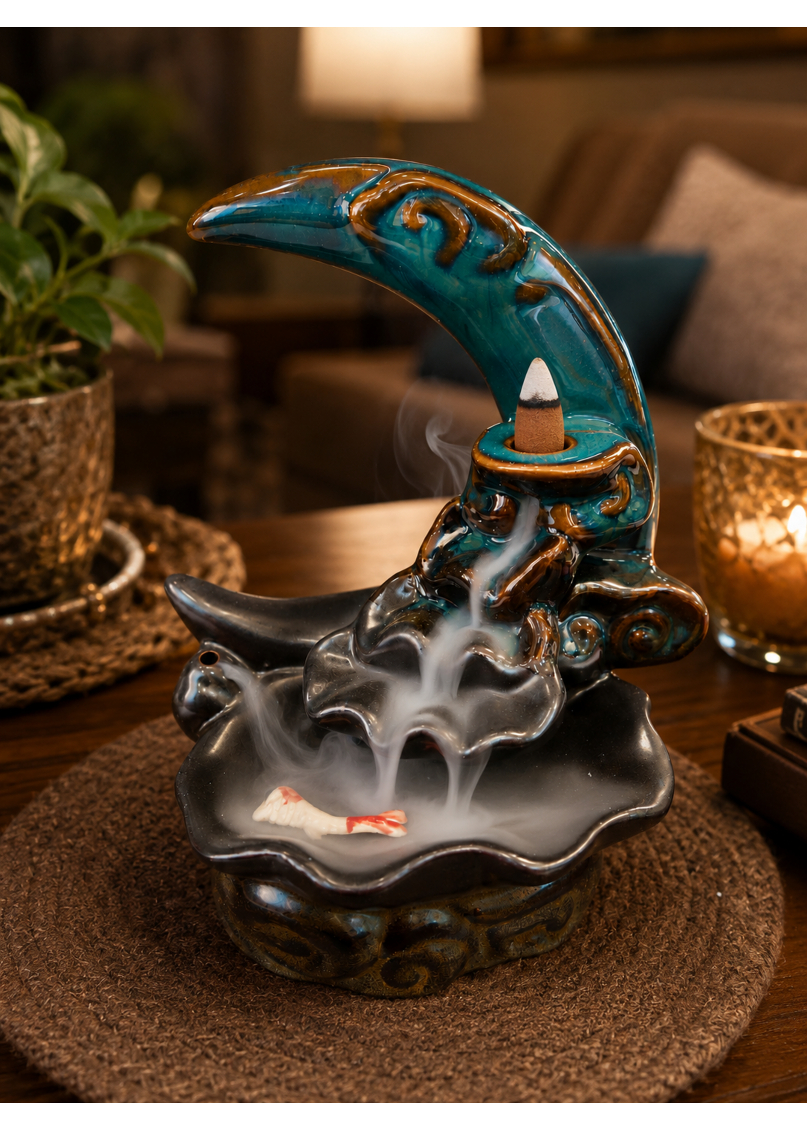 Backflow Burners Koi Fish Moon