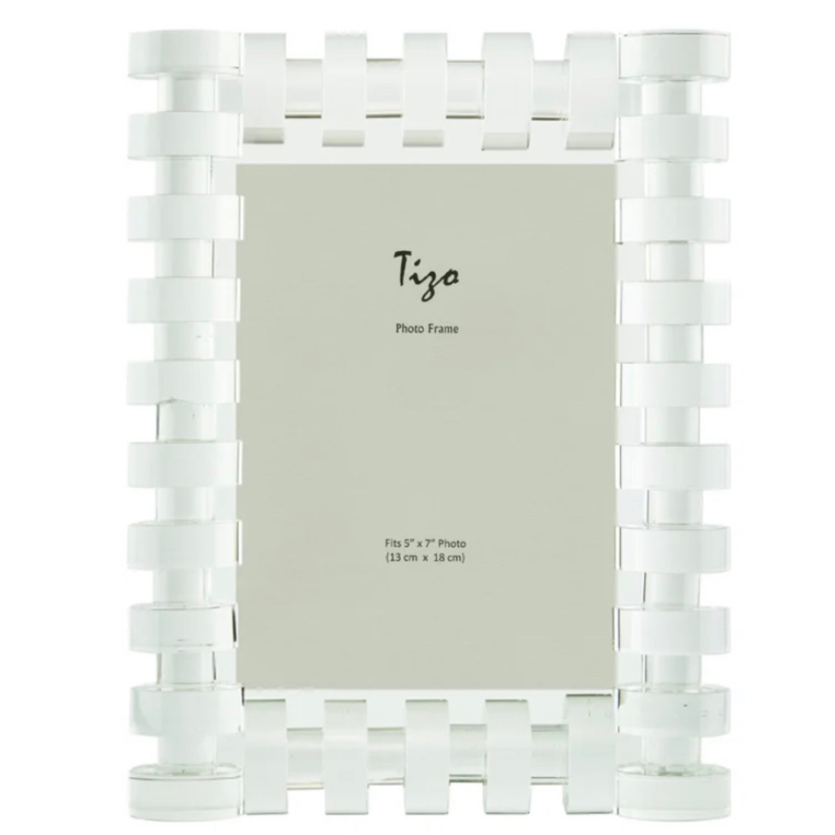 TIZO GLASS FRAME FACETED CRYSTAL 5X7