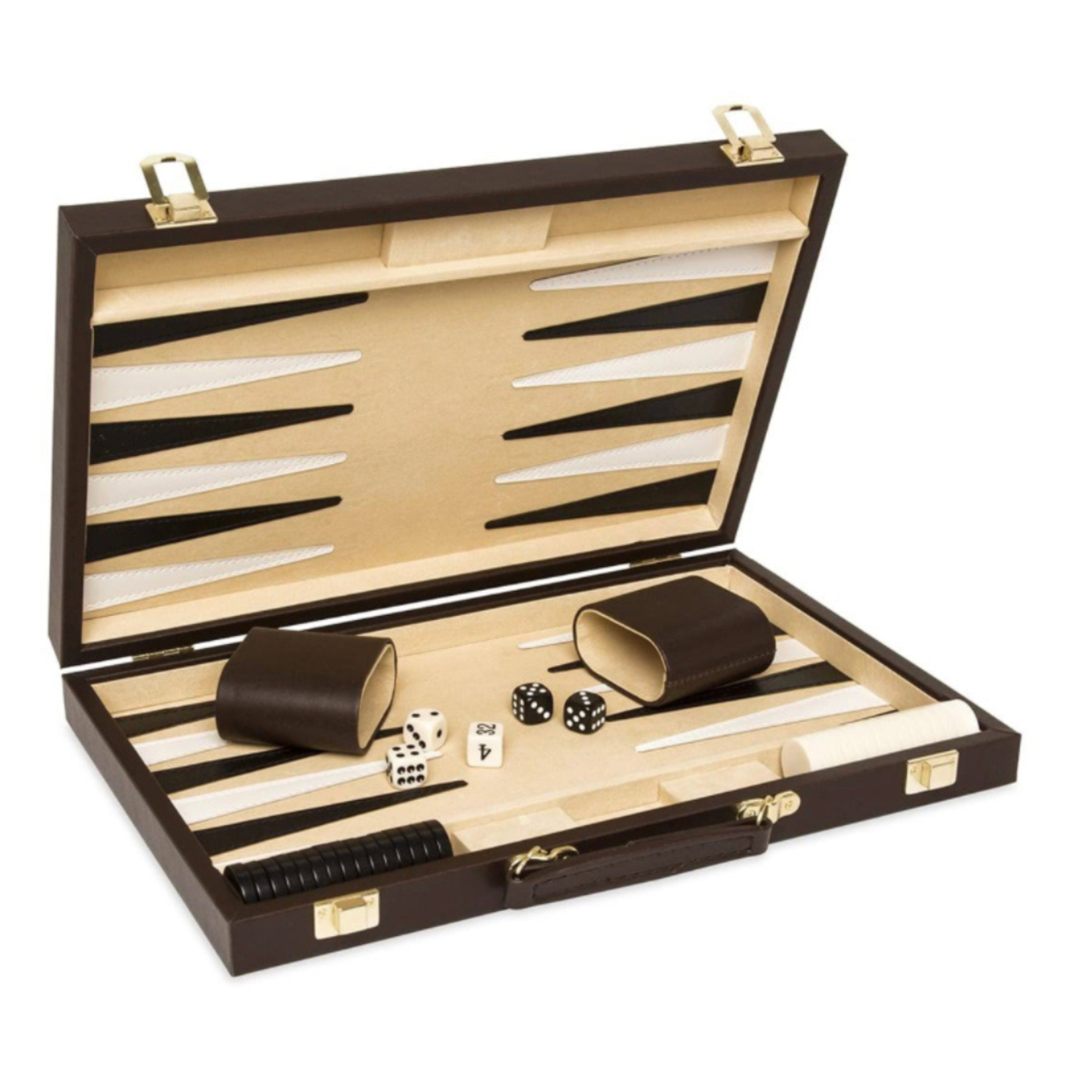 brouk and co Chocolate Brown Backgammon Set