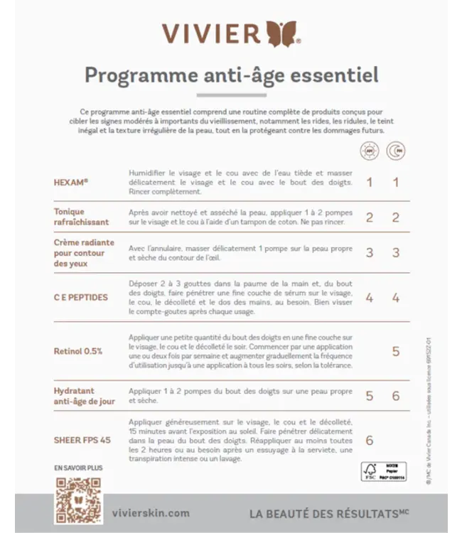 Vivier Vivier Programme anti-âge essentiel
