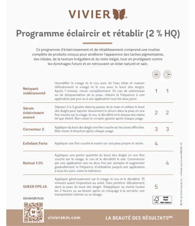 Vivier Vivier Brighten & Restore Program 2% HQ