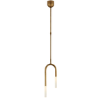 VISUAL COMFORT ROUSSEAU  PENDANT (BRASS/ETCHED CRYSTAL)                                                                                                                                                                                                             )