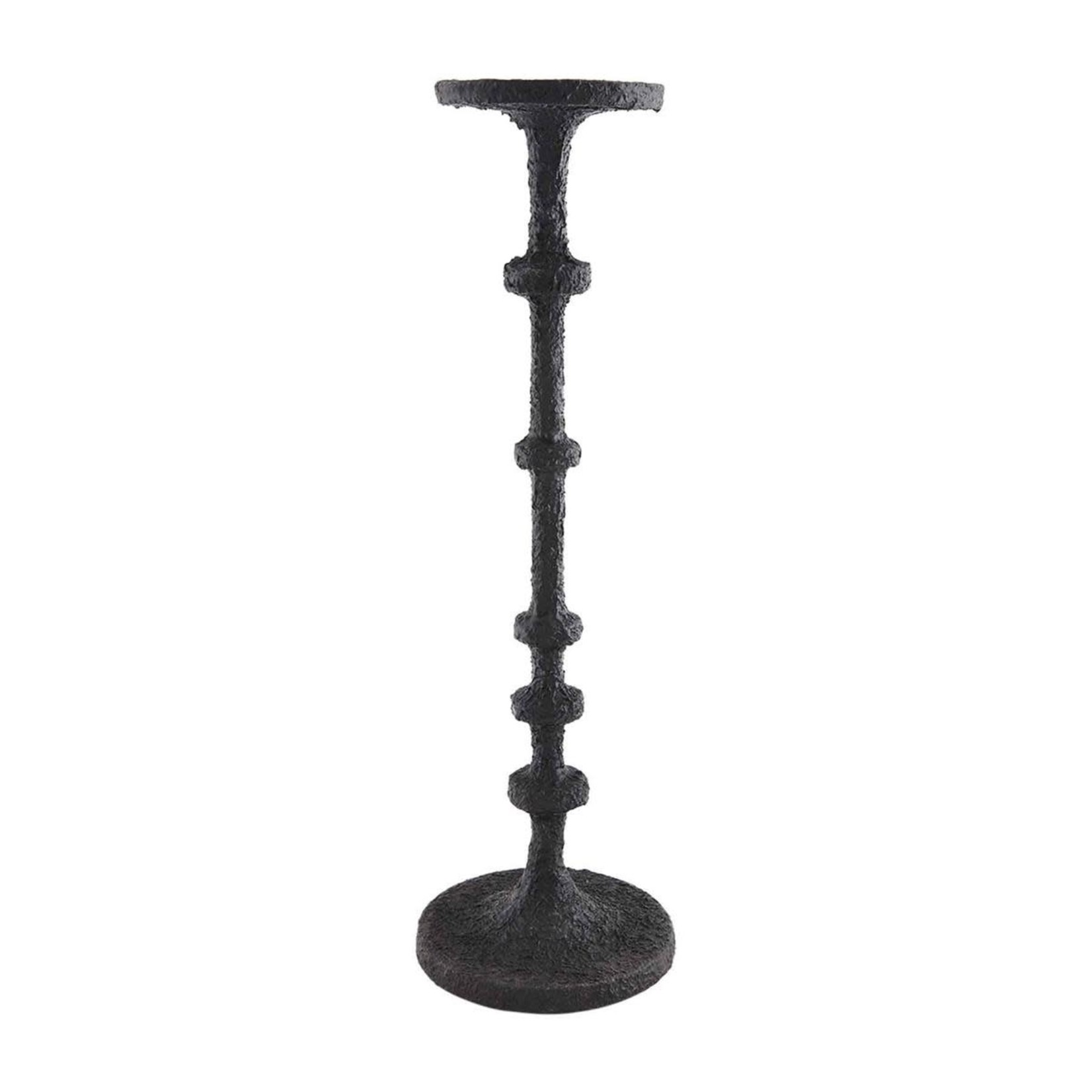 MUDPIE LARGE BLACK METAL CANDLESTICK