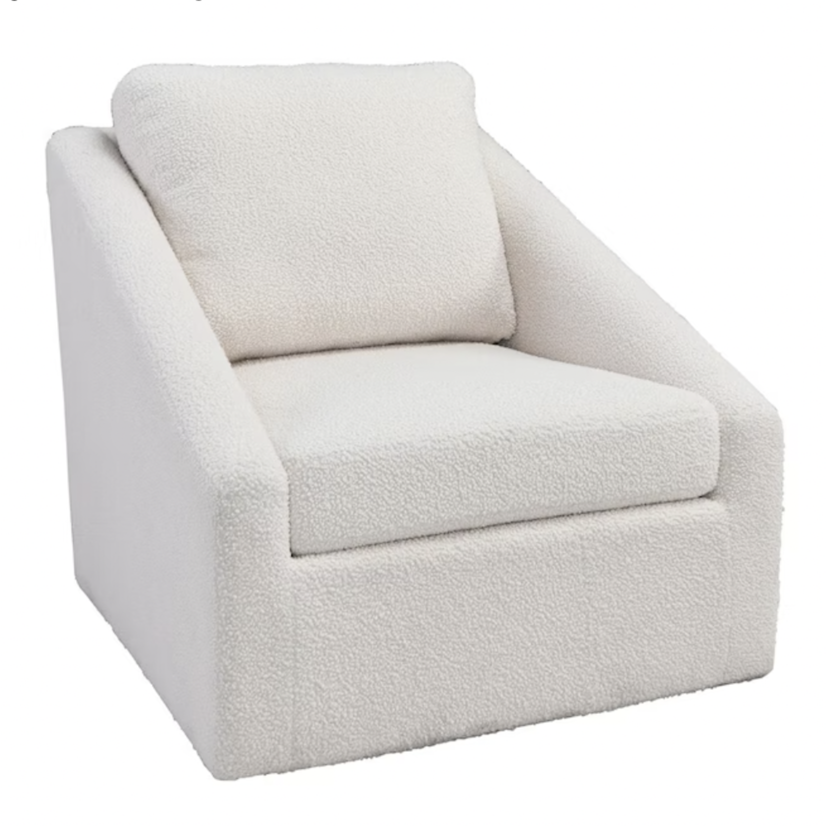 CLASSIC HOME MONTICELLO SWIVEL ACCENT CHAIR (WHITE BOUCLE)