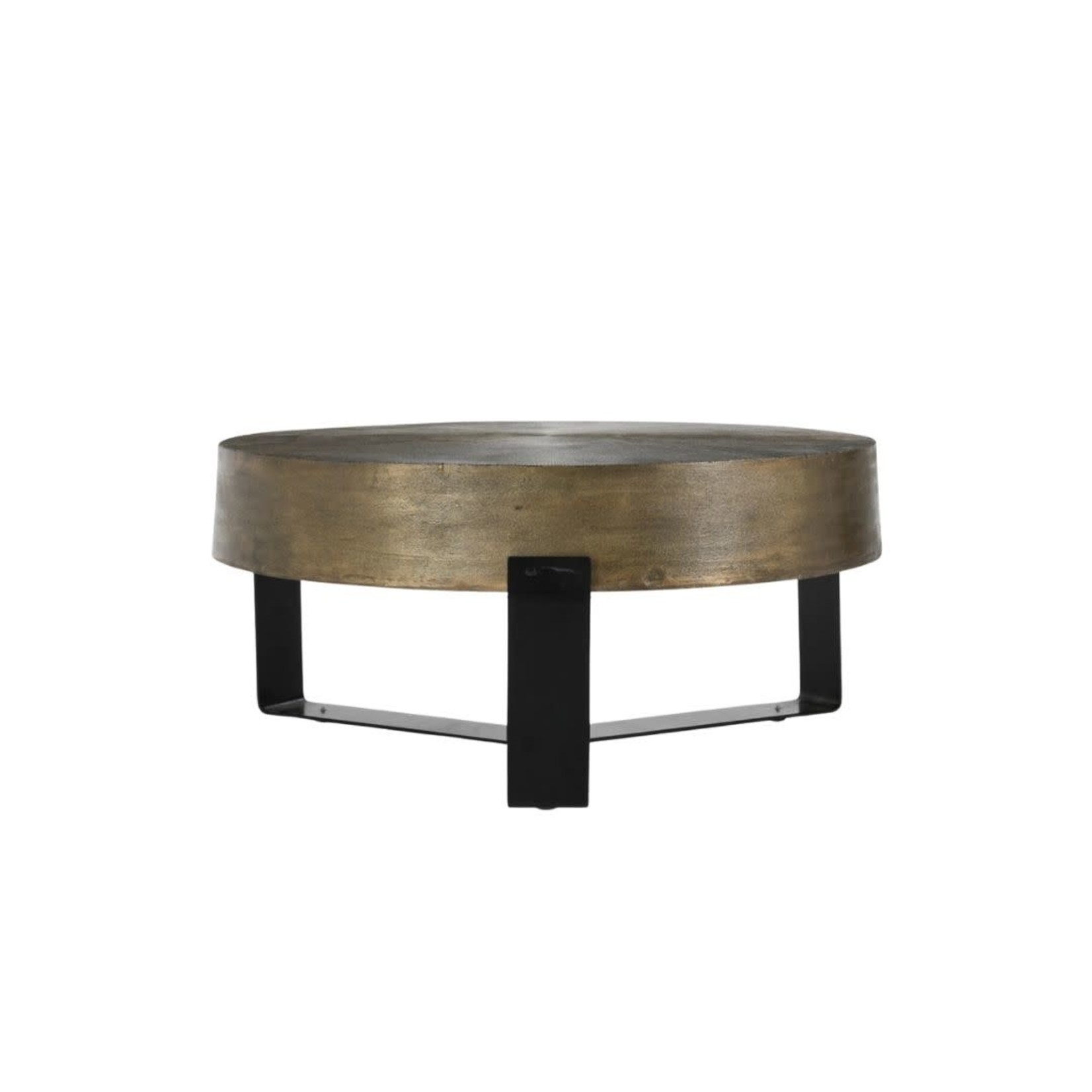 CLASSIC HOME DOMINGO 36" ROUND OUTDOOR COFFEE TABLE (BRASS)