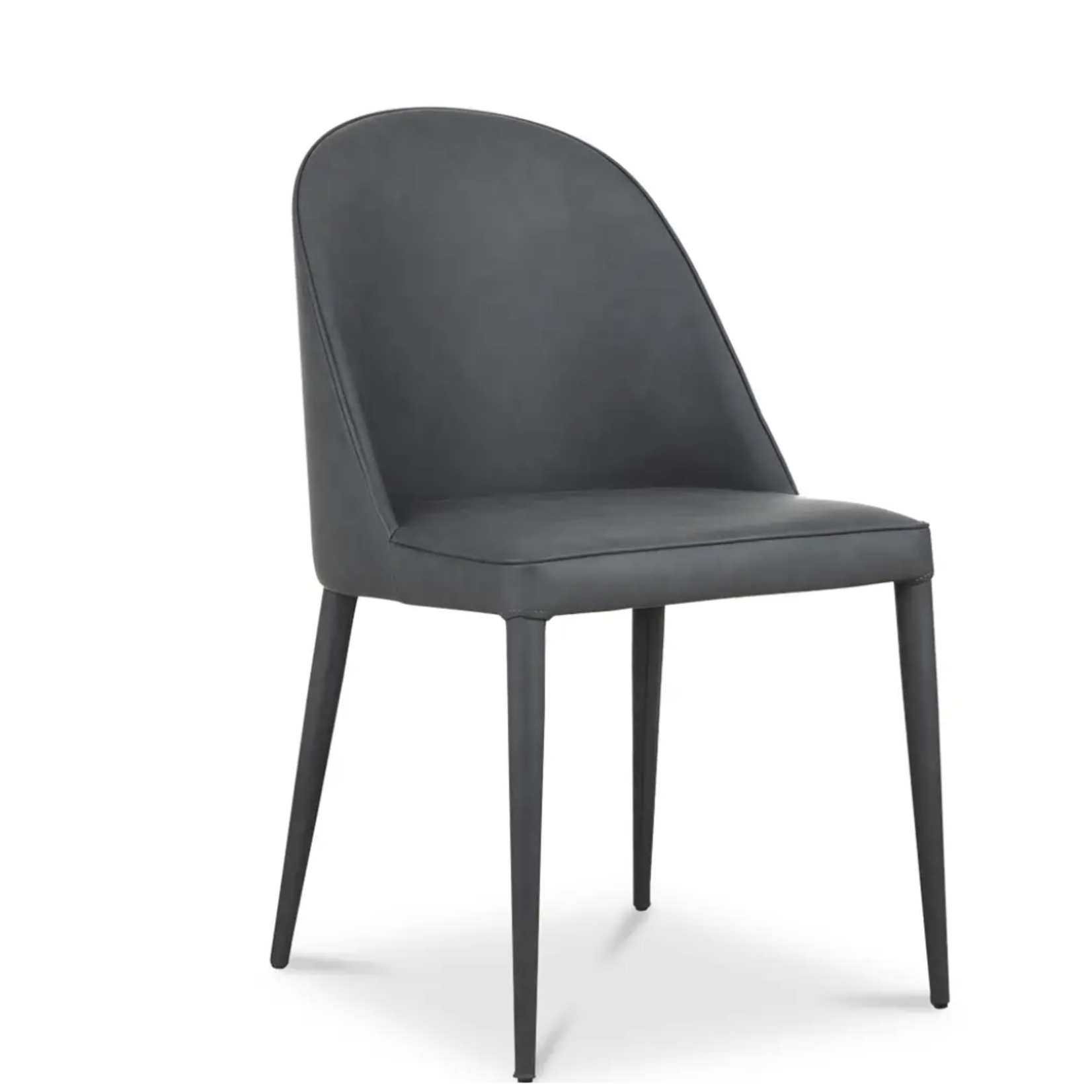 MOE'S BURTON DINING CHAIR  (BLACK LEATHER)