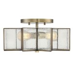 SAVOY HOUSE 2-LIGHT CEILING LIGHT (NATURAL BRASS)