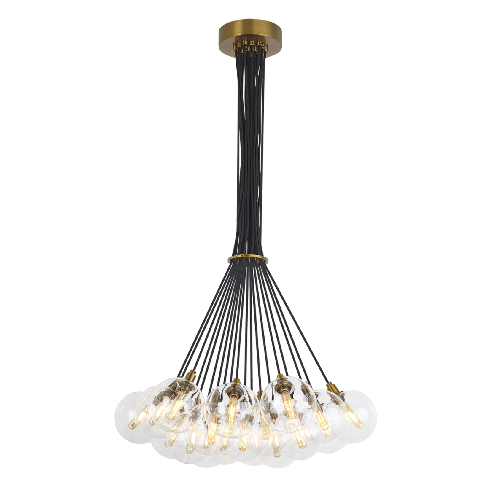 VISUAL COMFORT GAMBIT 19-LIGHT CHANDELIER (BRASS)