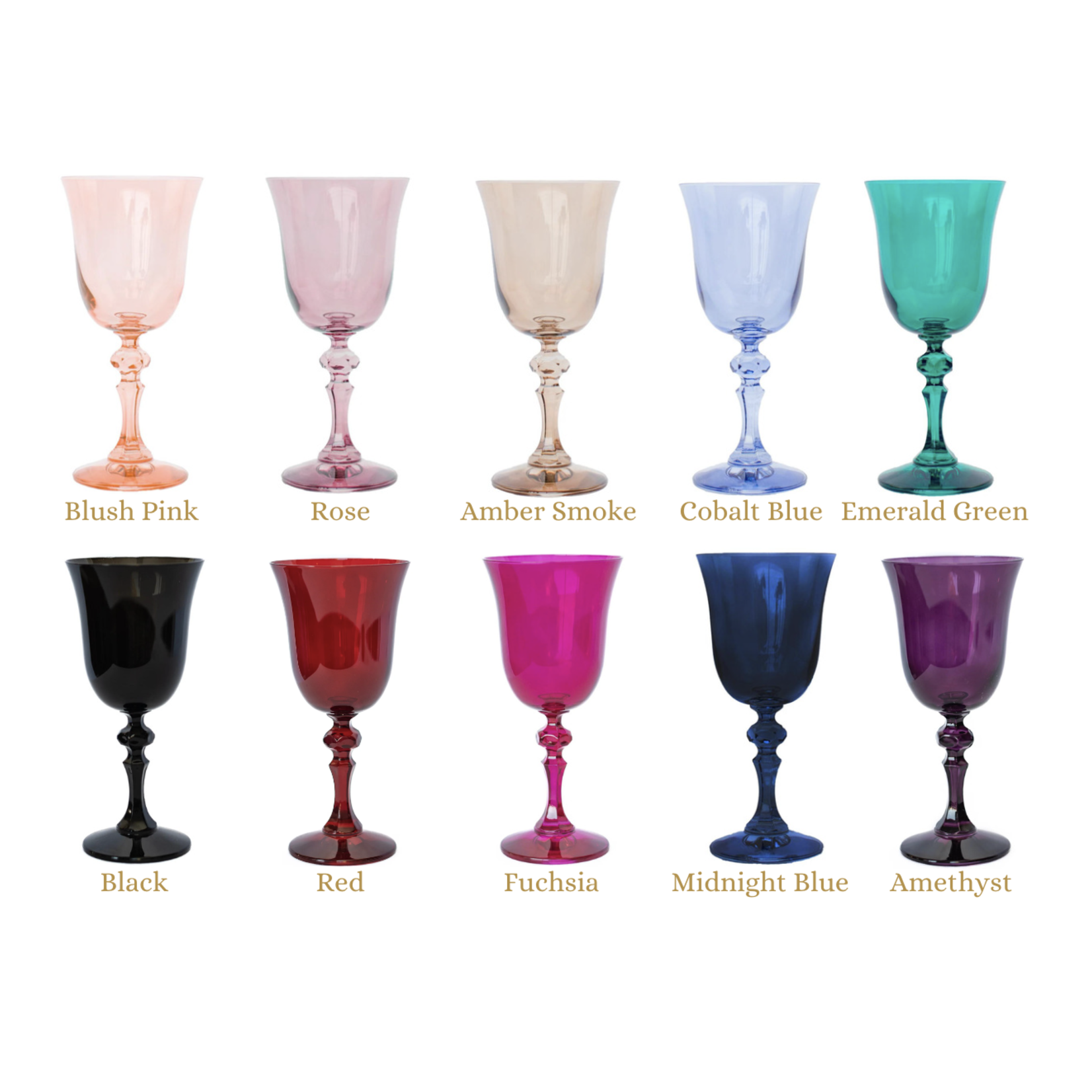 Estelle Colored Glass ESTELLE SINGLE REGAL GOBLET