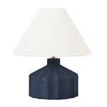 VISUAL COMFORT VENETO SMALL TABLE LAMP (MATTE MEDIUM BLUE WASH)