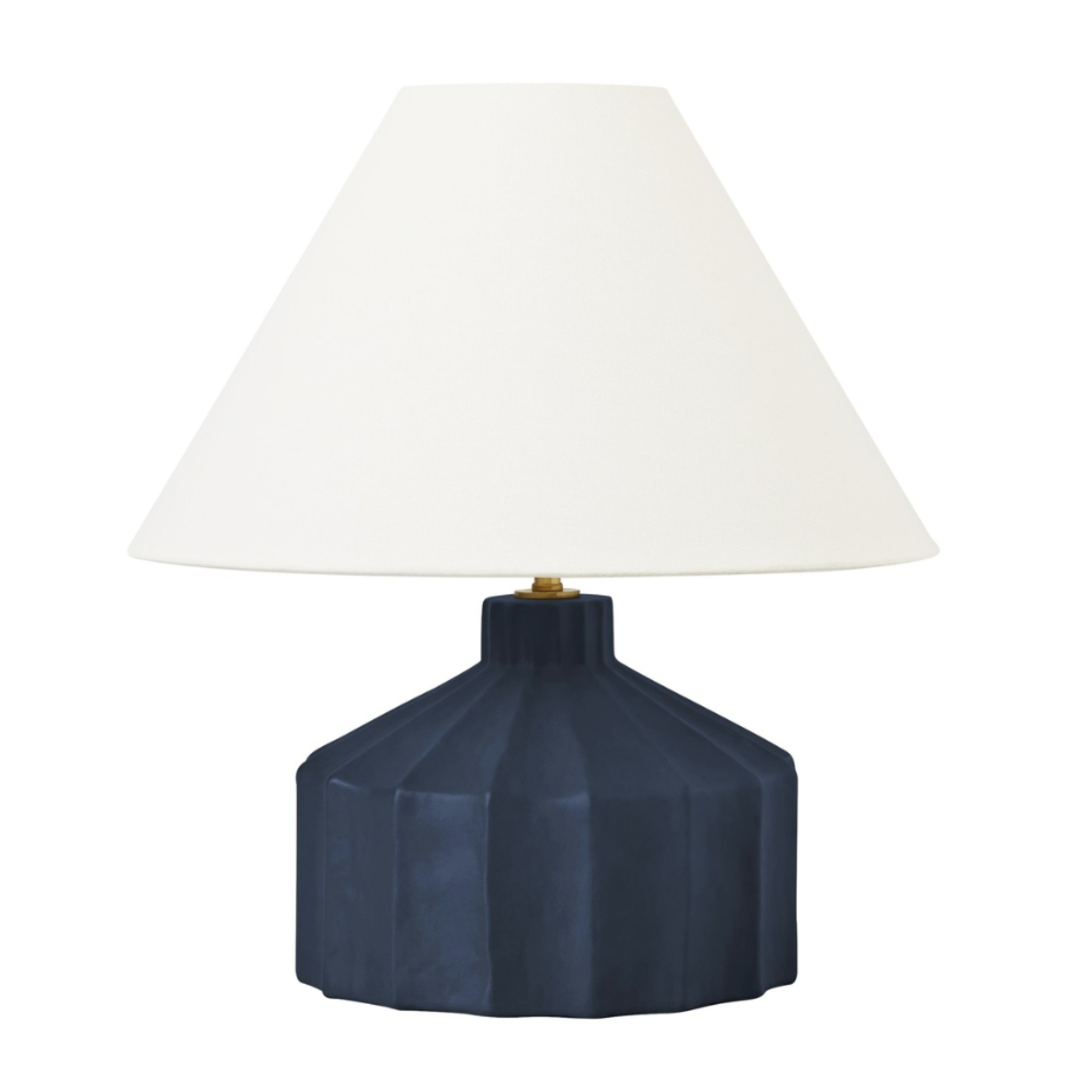 VISUAL COMFORT VENETO SMALL TABLE LAMP (MATTE MEDIUM BLUE WASH)