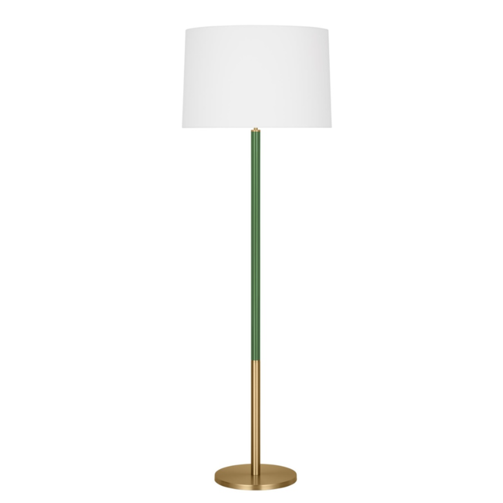 VISUAL COMFORT MONROE LARGE FLOOR LAMP (BURNISHED BRASS/GREEN)