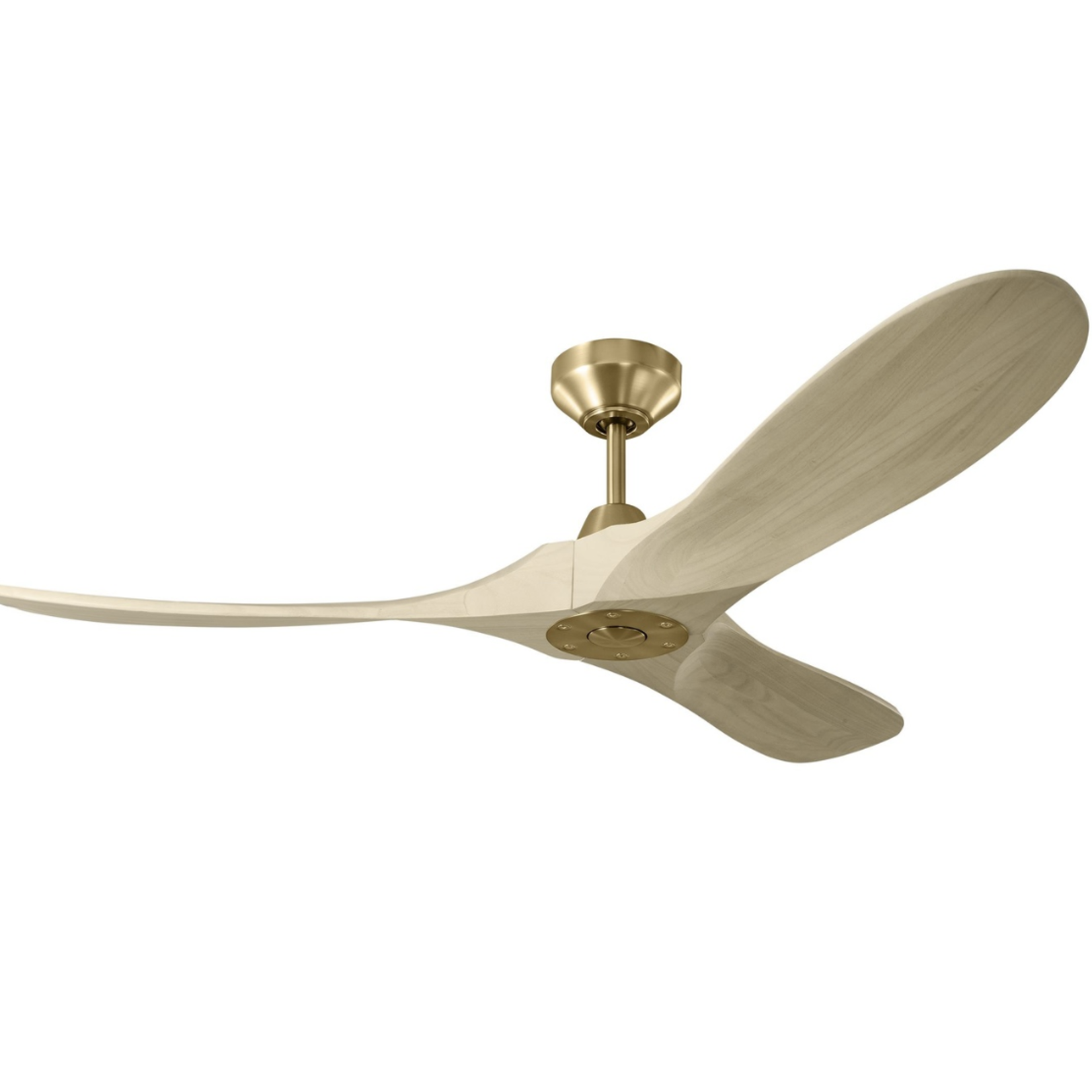 VISUAL COMFORT MAVERICK 52" CEILING FAN (BURNISHED BRASS/WASHED WHITE OAK)