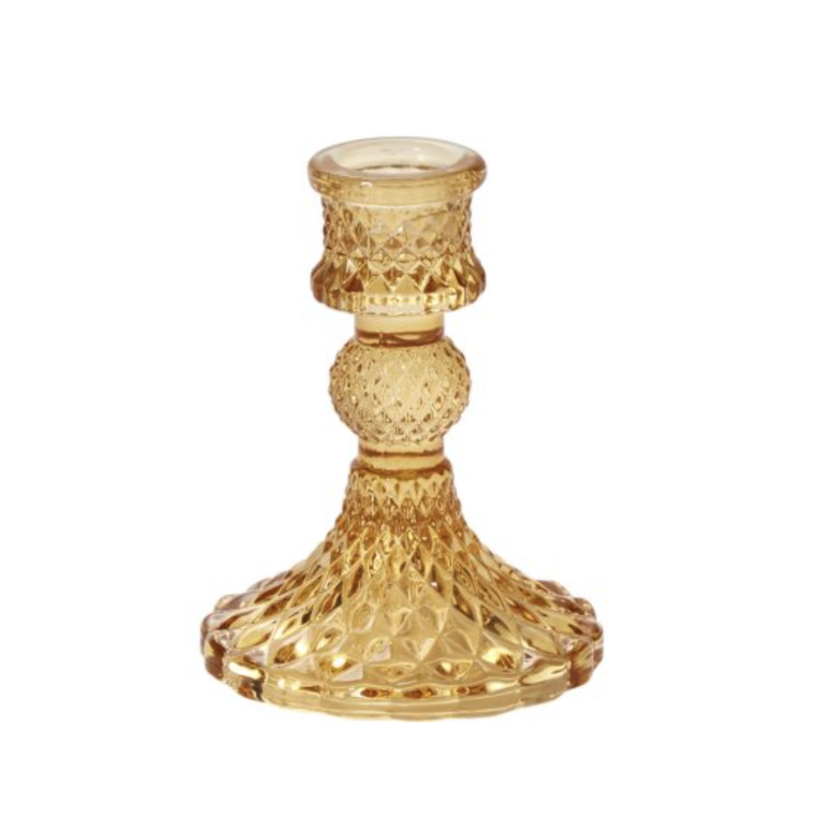 ACCENT DECOR GILLIAN CANDLESTICK (AMBER) SMALL