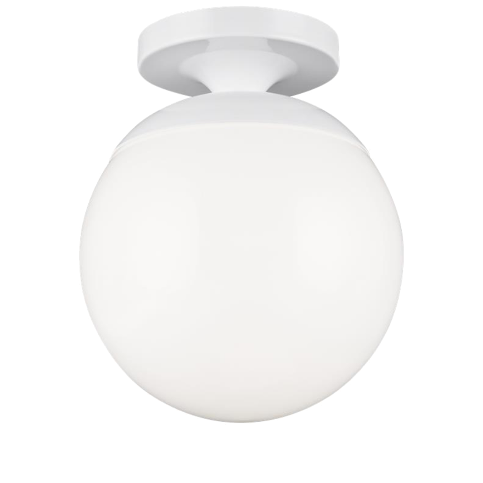 VISUAL COMFORT LEO GLOBE HANGING/SEMI FLUSH (MATTE WHITE)